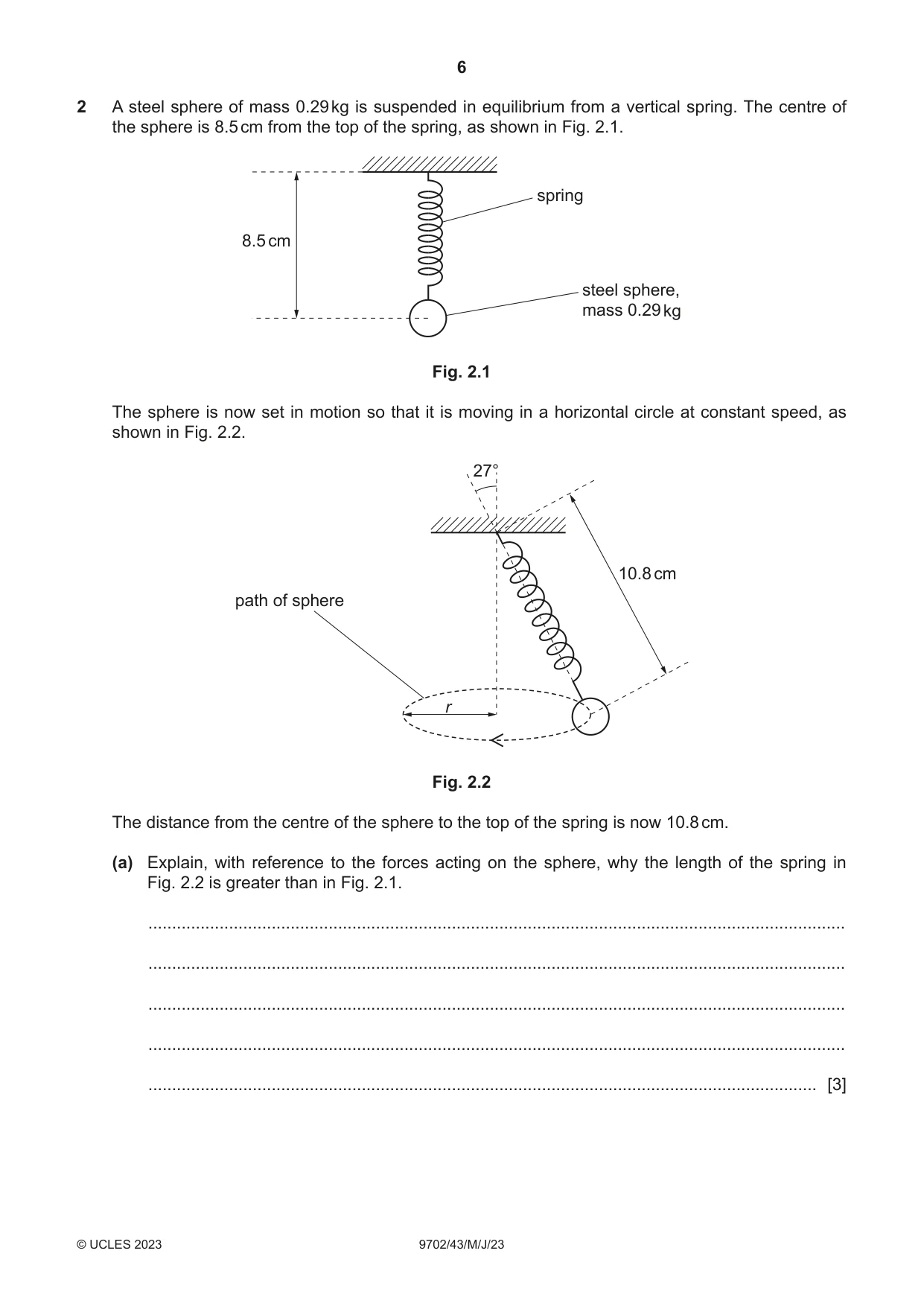 Cambridge A Level Physics 9702 2023 May/June Paper 4 · Variant 3 question paper, page 6 of 24