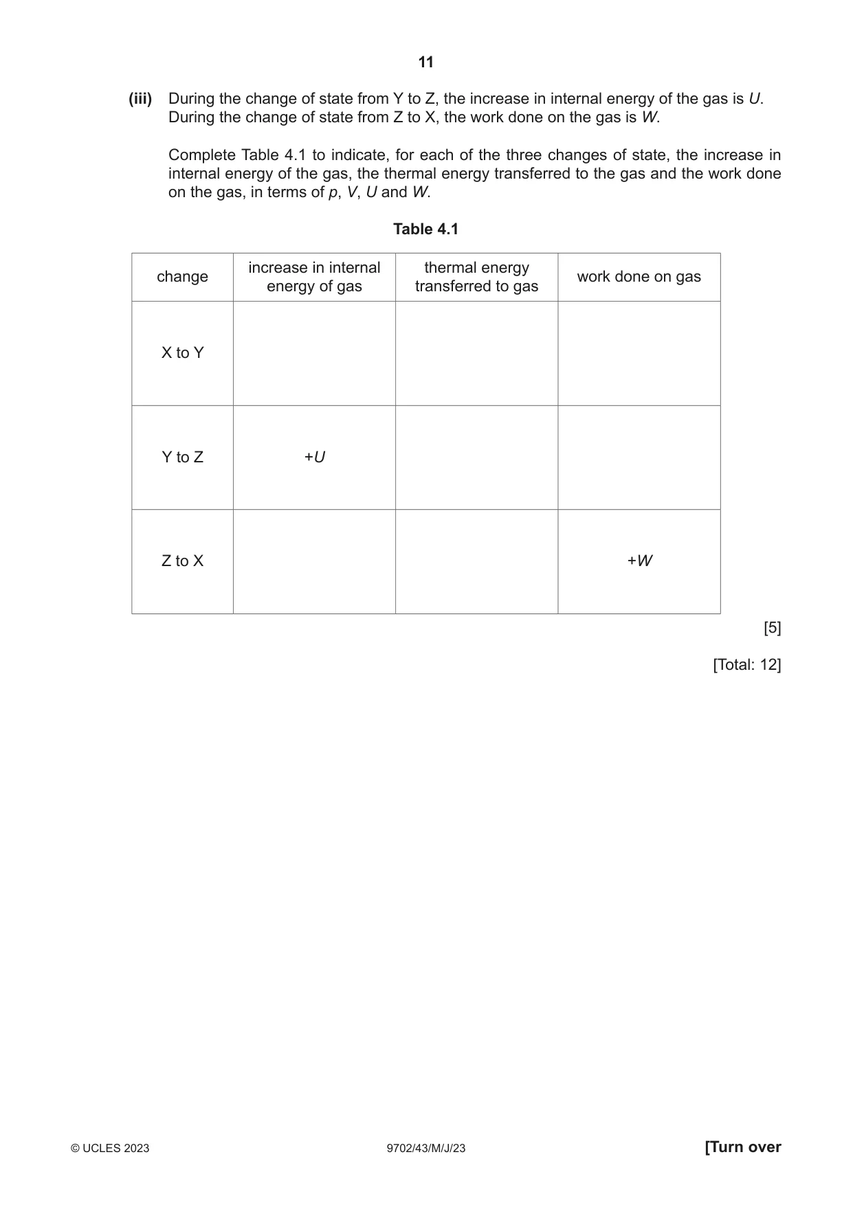 Cambridge A Level Physics 9702 2023 May/June Paper 4 · Variant 3 question paper, page 11 of 24