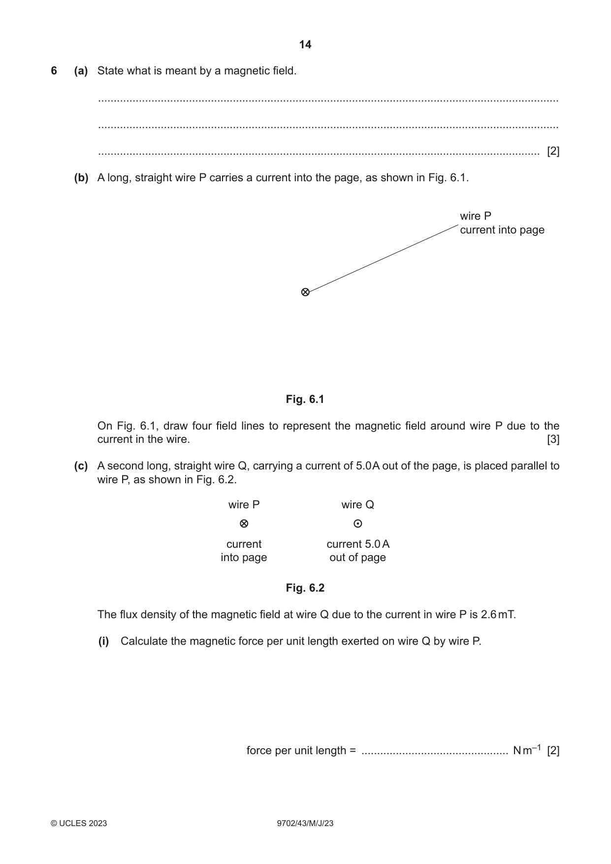 Cambridge A Level Physics 9702 2023 May/June Paper 4 · Variant 3 question paper, page 14 of 24