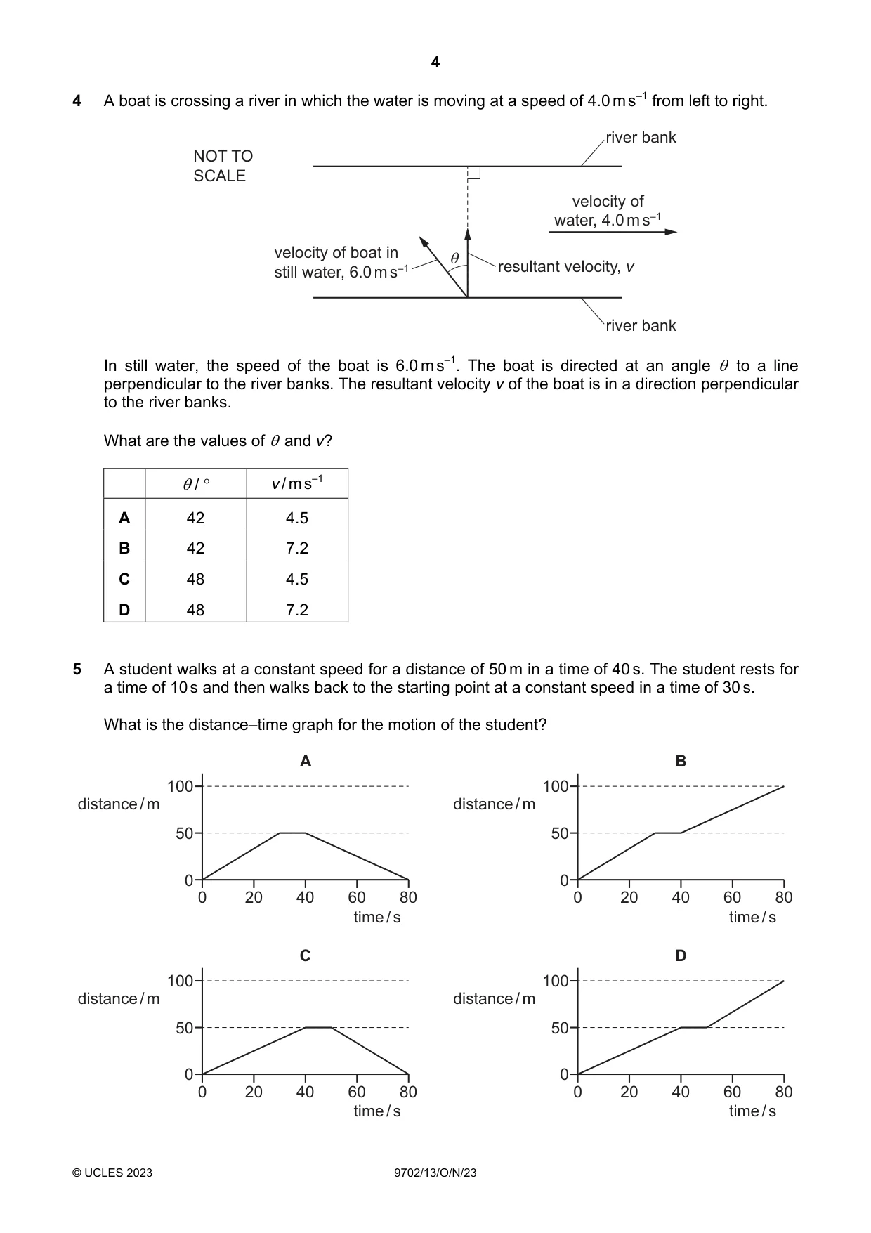 Cambridge A Level Physics 9702 2023 Oct/Nov Paper 1 · Variant 3 question paper, page 4 of 20