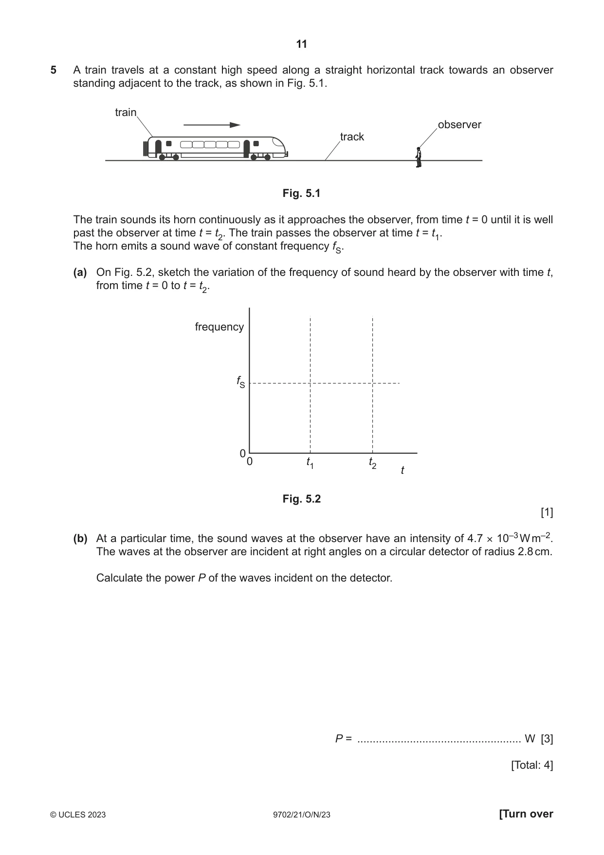 Cambridge A Level Physics 9702 2023 Oct/Nov Paper 2 · Variant 1 question paper, page 11 of 16