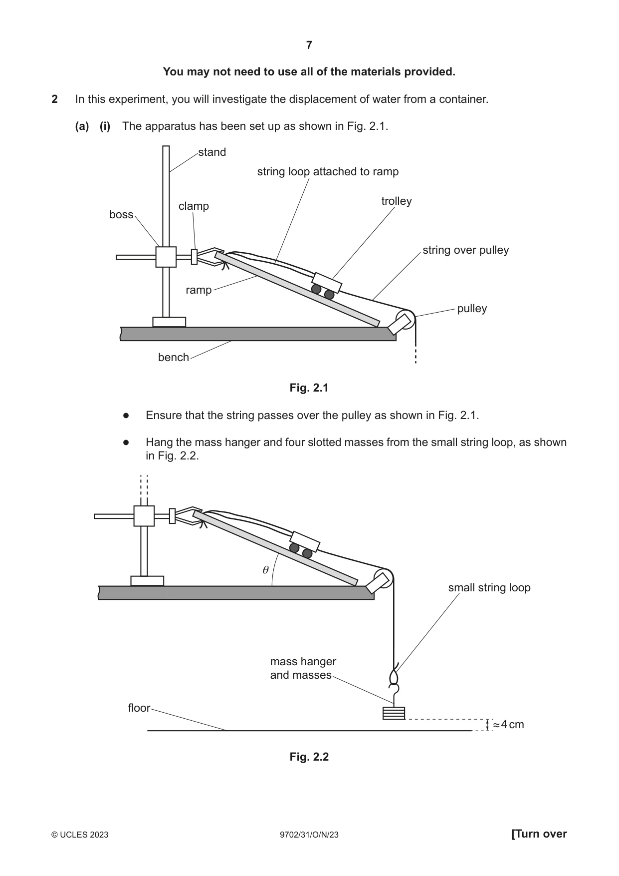 Cambridge A Level Physics 9702 2023 Oct/Nov Paper 3 · Variant 1 question paper, page 7 of 12