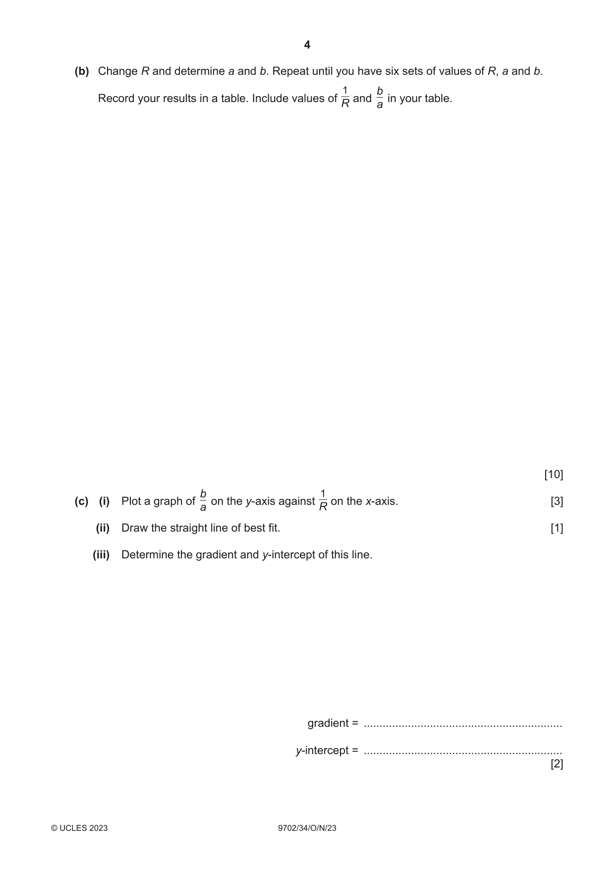 Cambridge A Level Physics 9702 2023 Oct/Nov Paper 3 · Variant 4 question paper, page 4 of 12