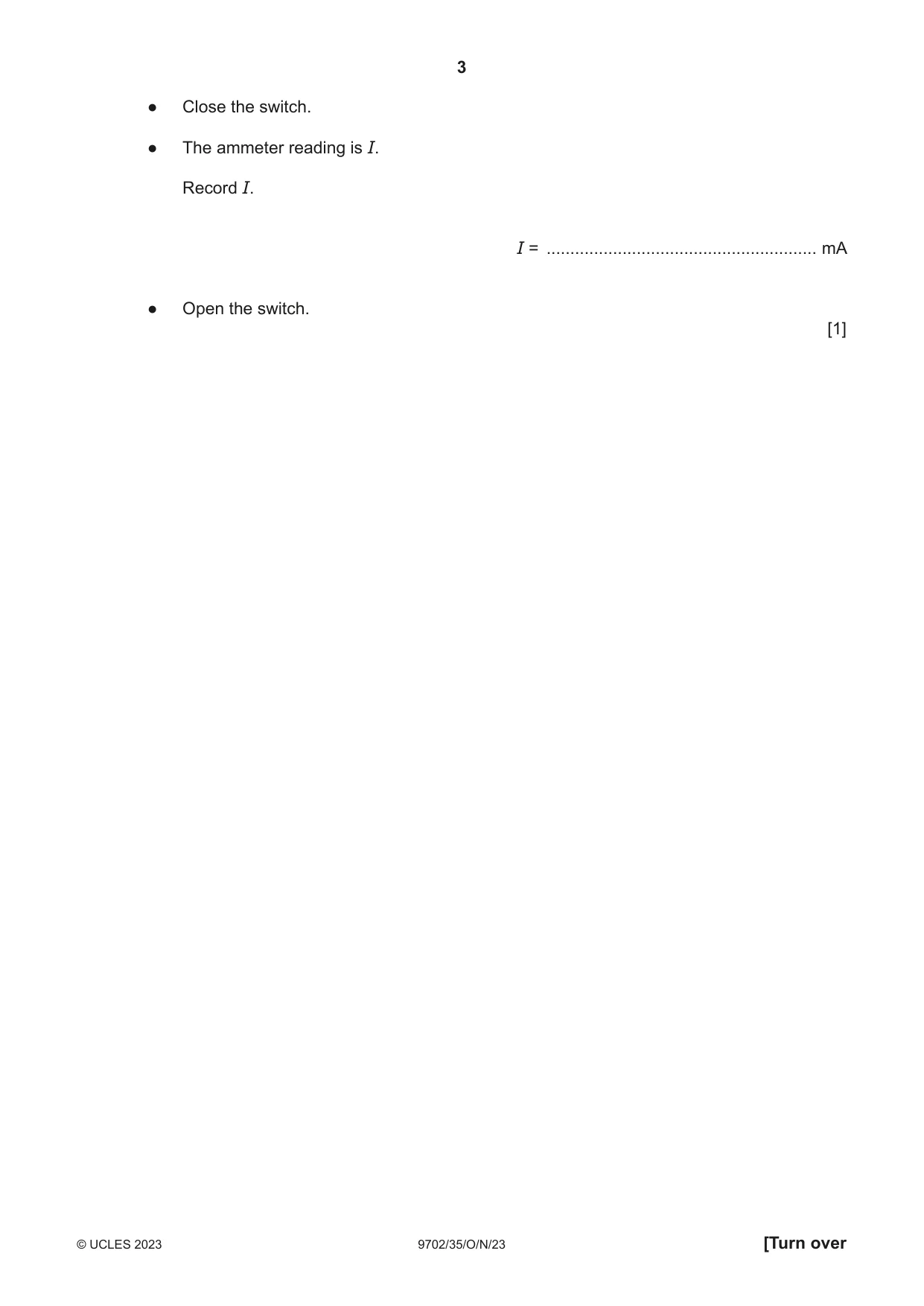 Cambridge A Level Physics 9702 2023 Oct/Nov Paper 3 · Variant 5 question paper, page 3 of 12