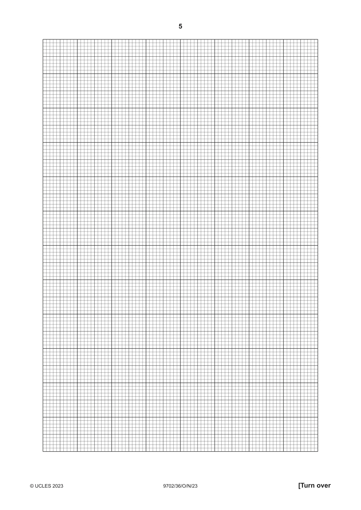 Cambridge A Level Physics 9702 2023 Oct/Nov Paper 3 · Variant 6 question paper, page 5 of 12