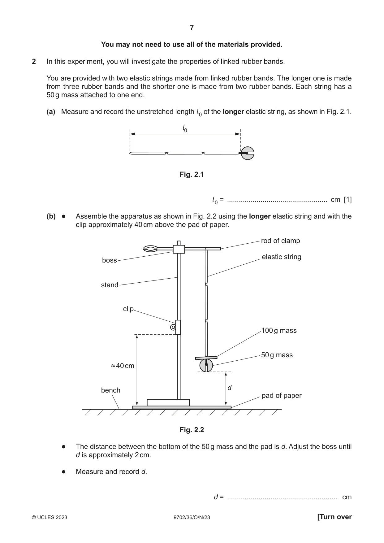 Cambridge A Level Physics 9702 2023 Oct/Nov Paper 3 · Variant 6 question paper, page 7 of 12
