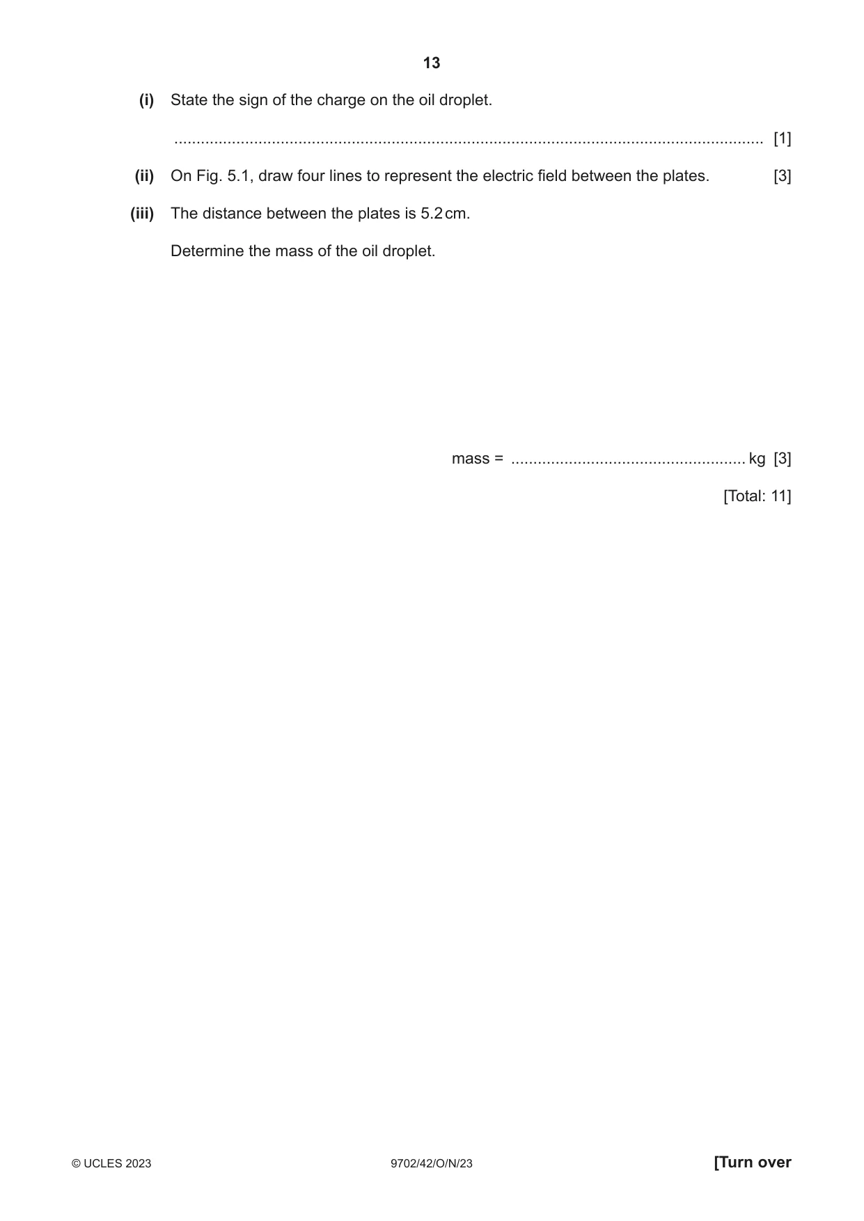 Cambridge A Level Physics 9702 2023 Oct/Nov Paper 4 · Variant 2 question paper, page 13 of 24