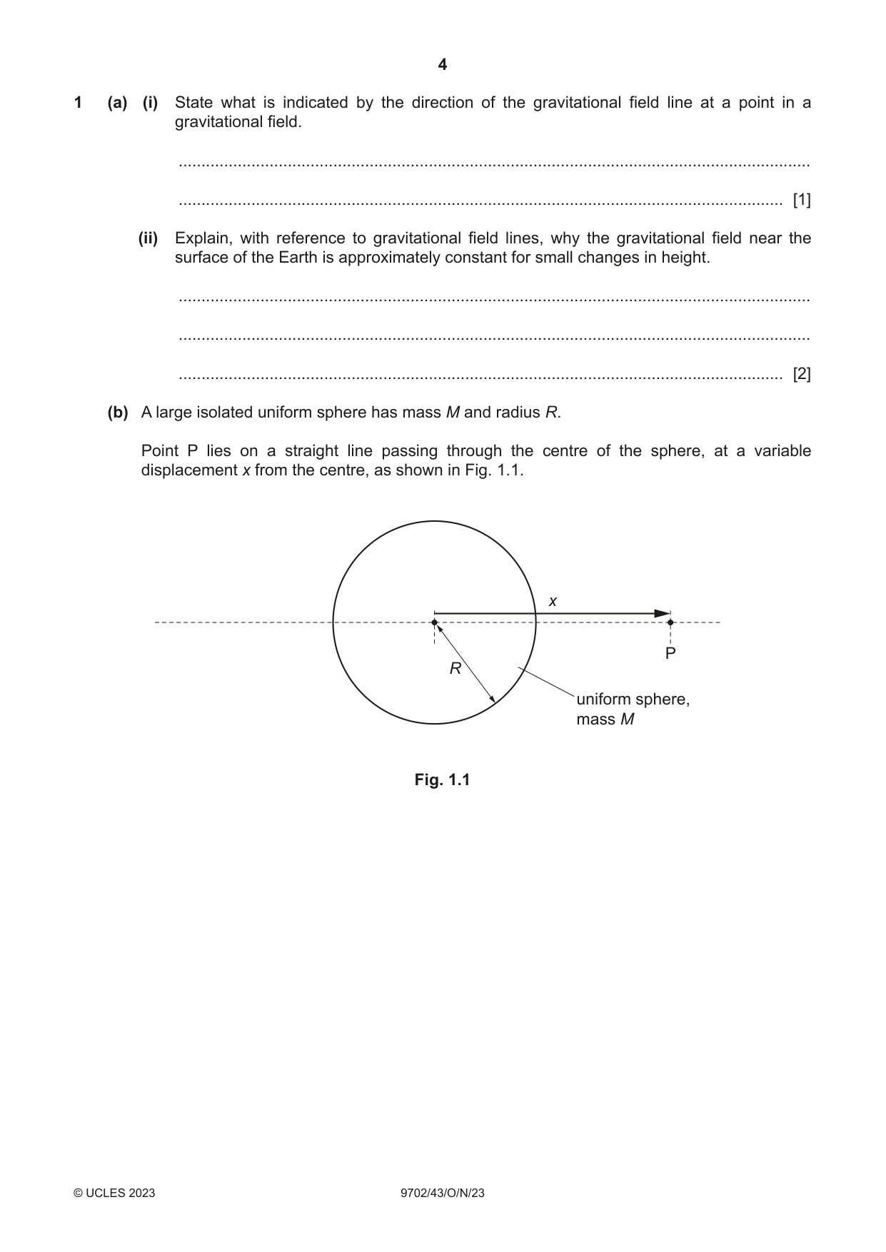 Cambridge A Level Physics 9702 2023 Oct/Nov Paper 4 · Variant 3 question paper, page 4 of 24