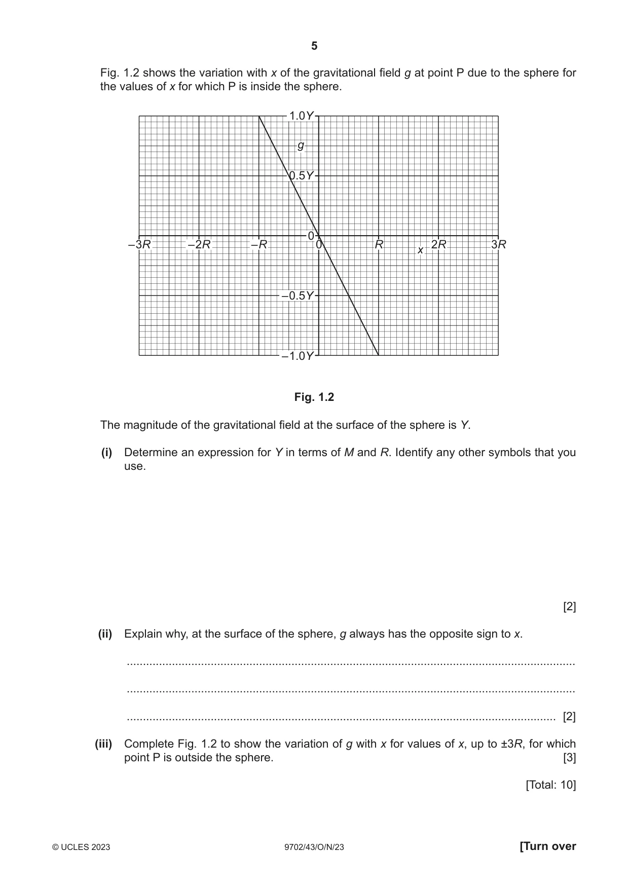 Cambridge A Level Physics 9702 2023 Oct/Nov Paper 4 · Variant 3 question paper, page 5 of 24