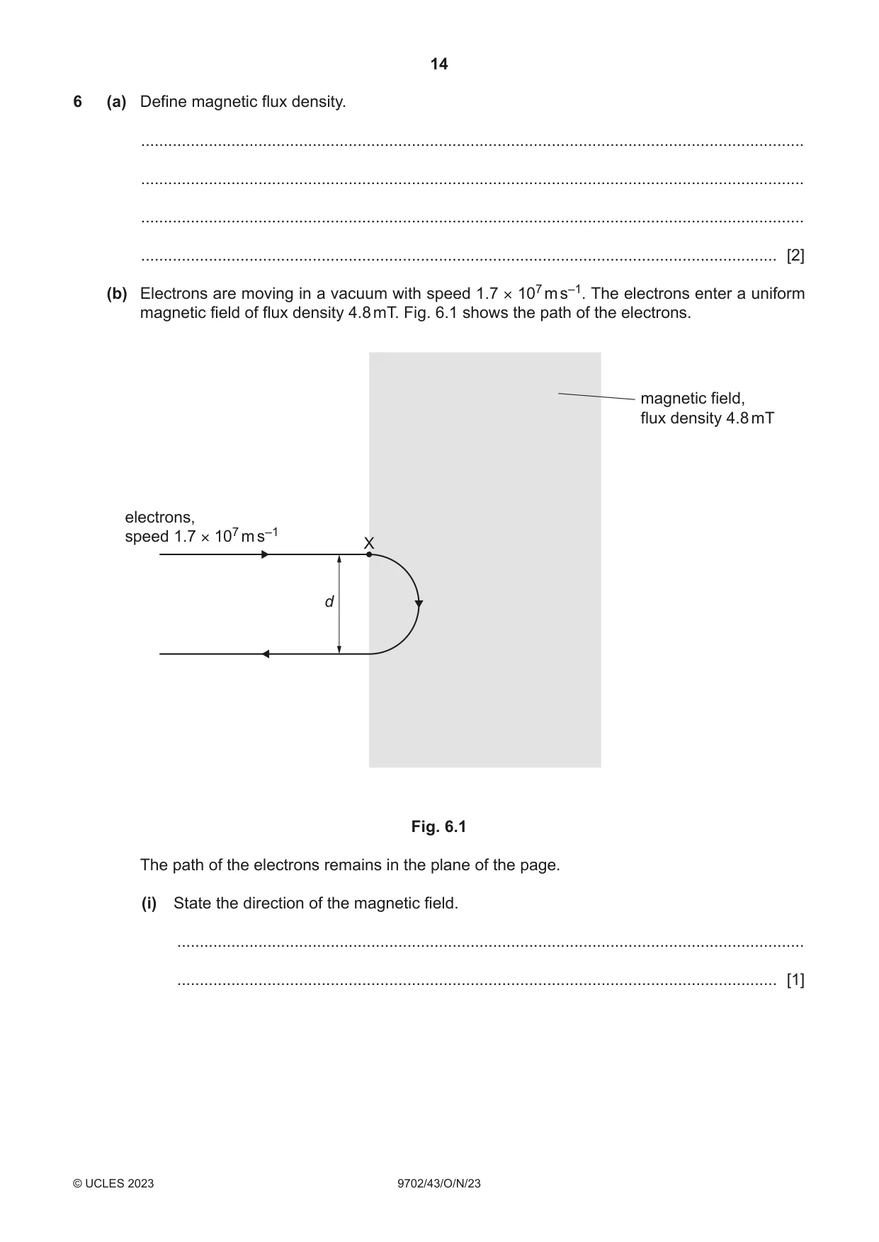 Cambridge A Level Physics 9702 2023 Oct/Nov Paper 4 · Variant 3 question paper, page 14 of 24