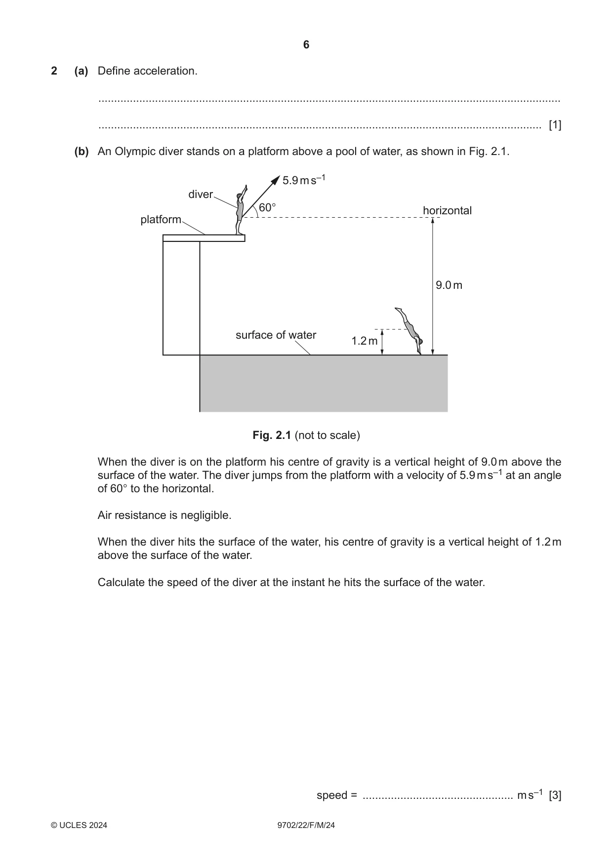 Cambridge A Level Physics 9702 2024 Feb/March Paper 2 · Variant 2 question paper, page 6 of 16