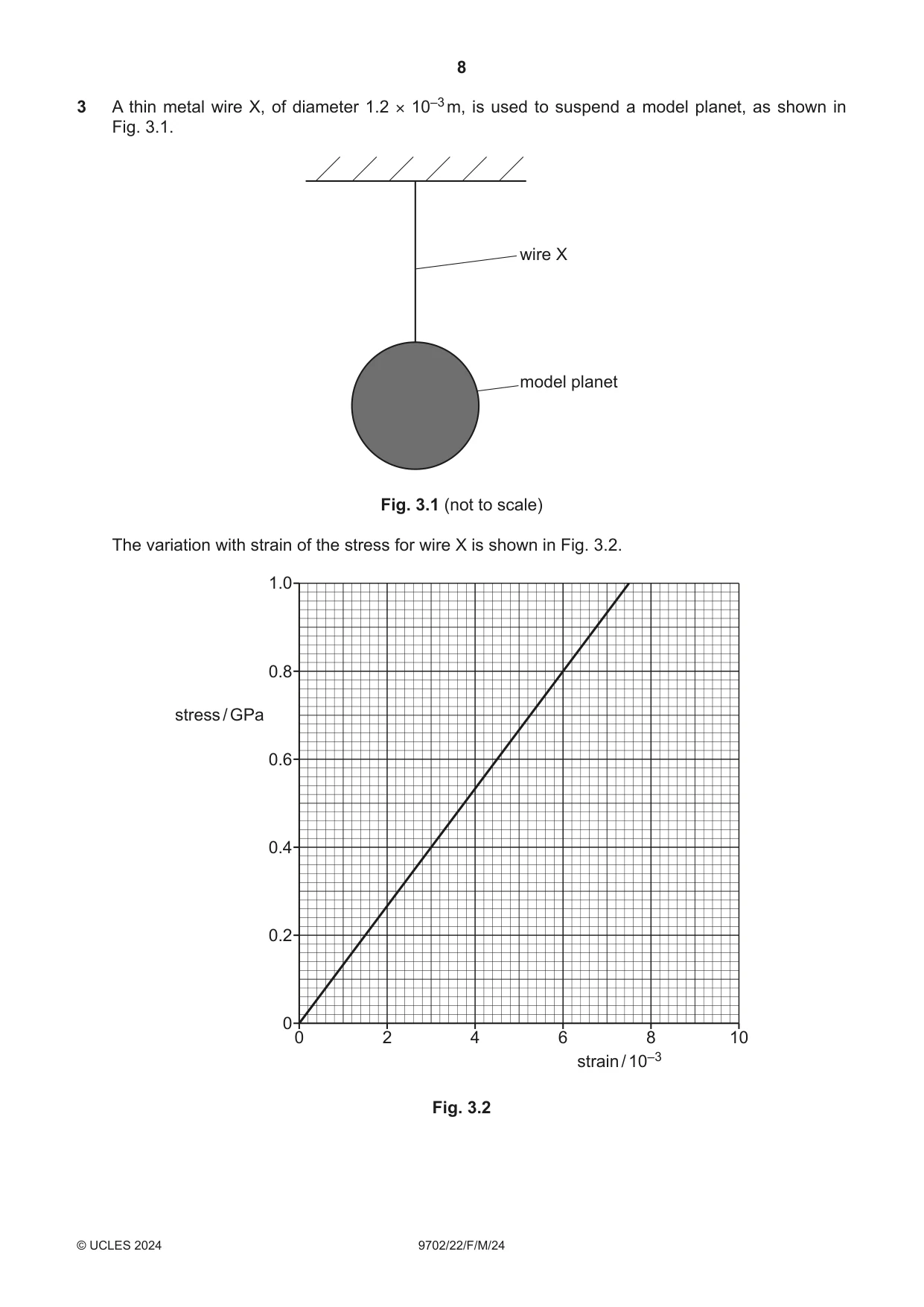 Cambridge A Level Physics 9702 2024 Feb/March Paper 2 · Variant 2 question paper, page 8 of 16