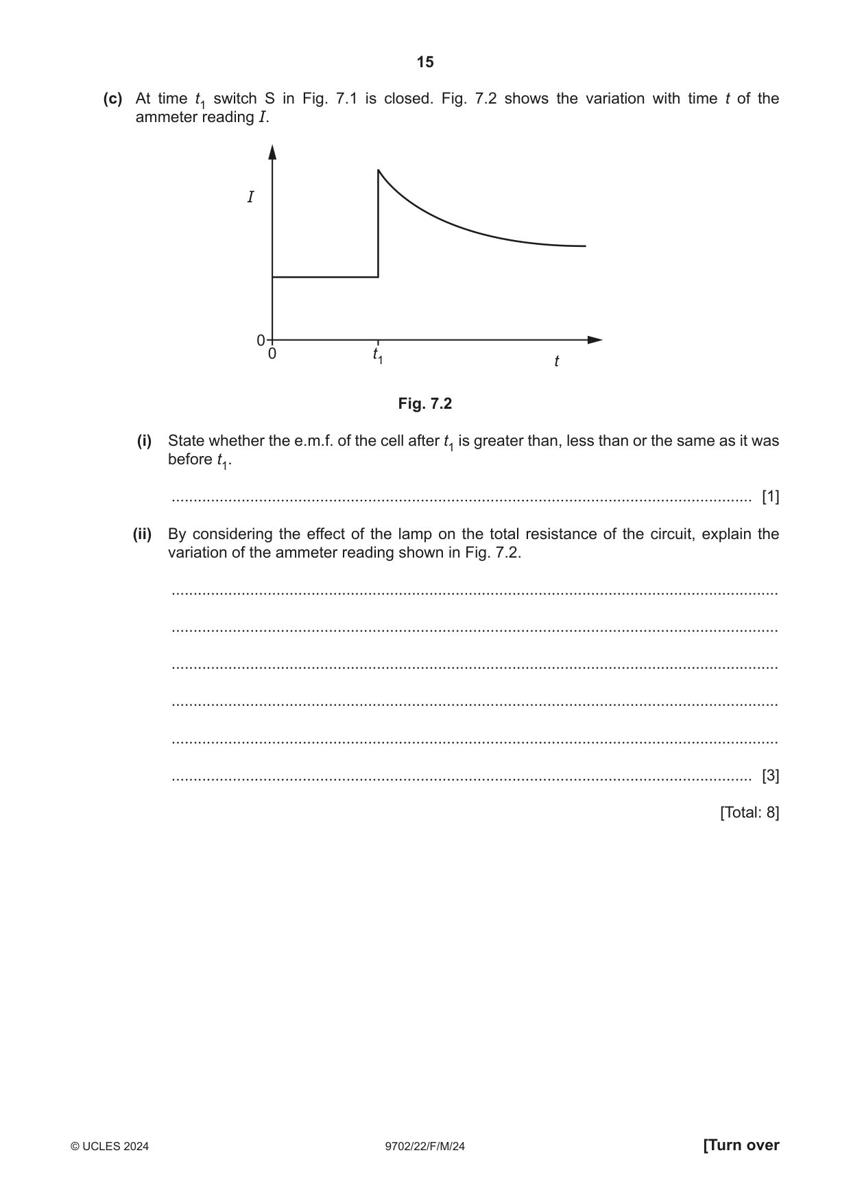 Cambridge A Level Physics 9702 2024 Feb/March Paper 2 · Variant 2 question paper, page 15 of 16