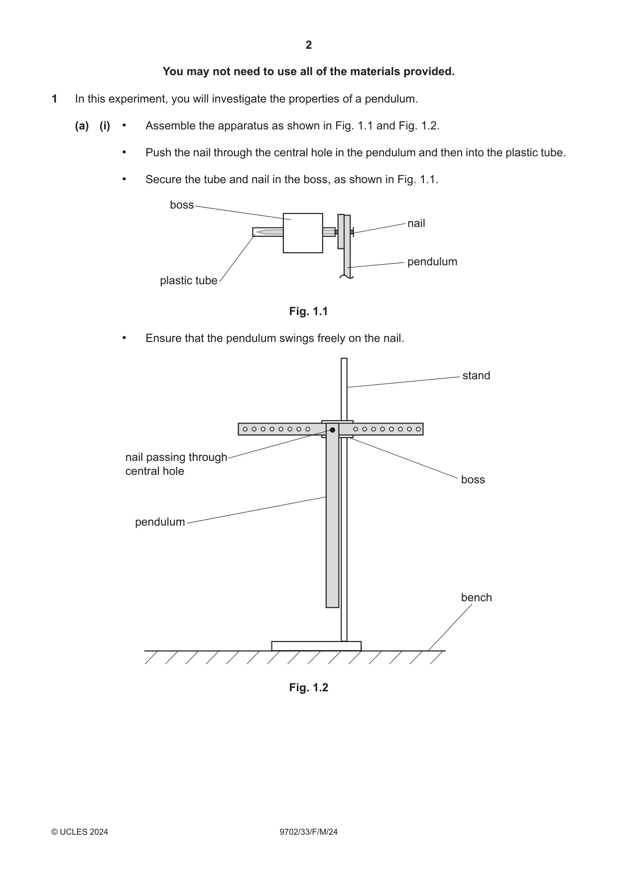 Cambridge A Level Physics 9702 2024 Feb/March Paper 3 · Variant 3 question paper, page 2 of 12