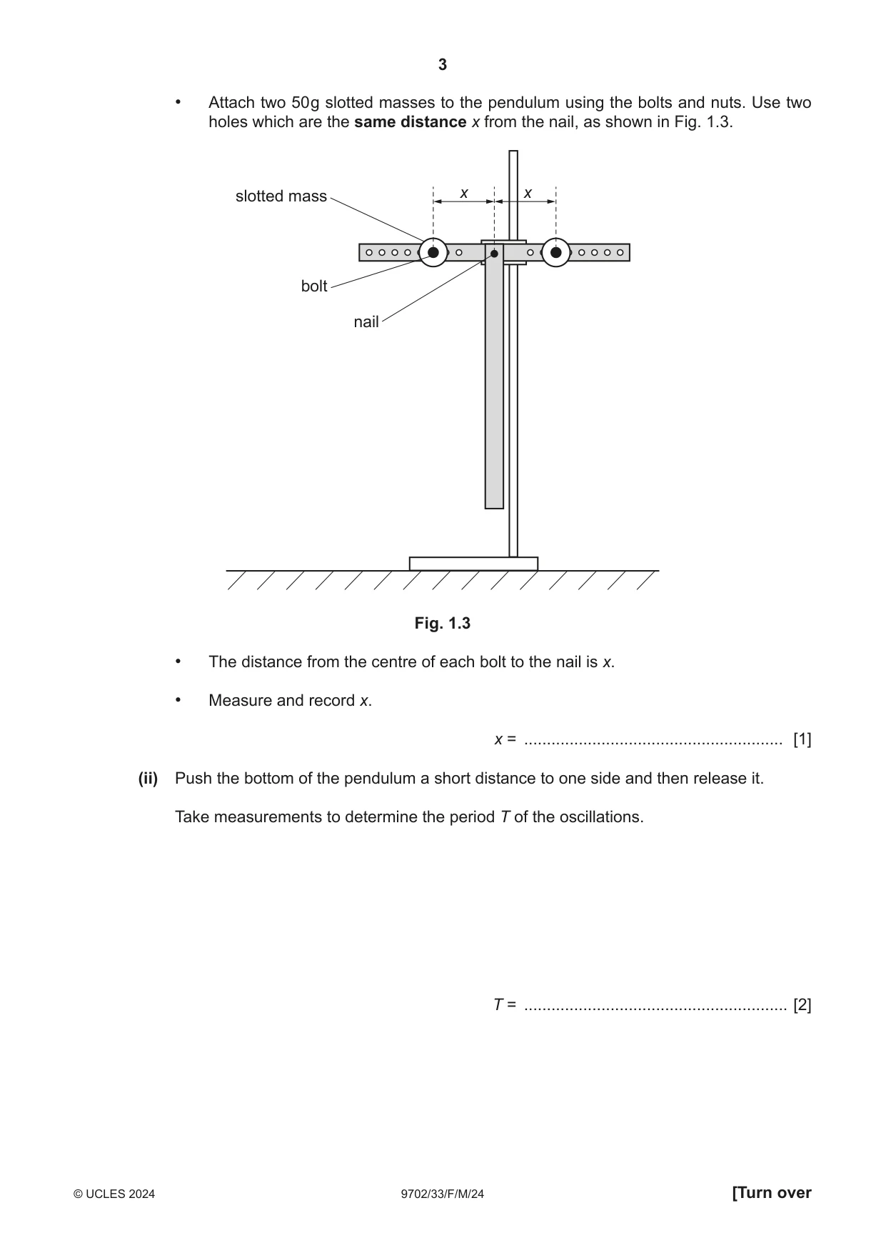 Cambridge A Level Physics 9702 2024 Feb/March Paper 3 · Variant 3 question paper, page 3 of 12
