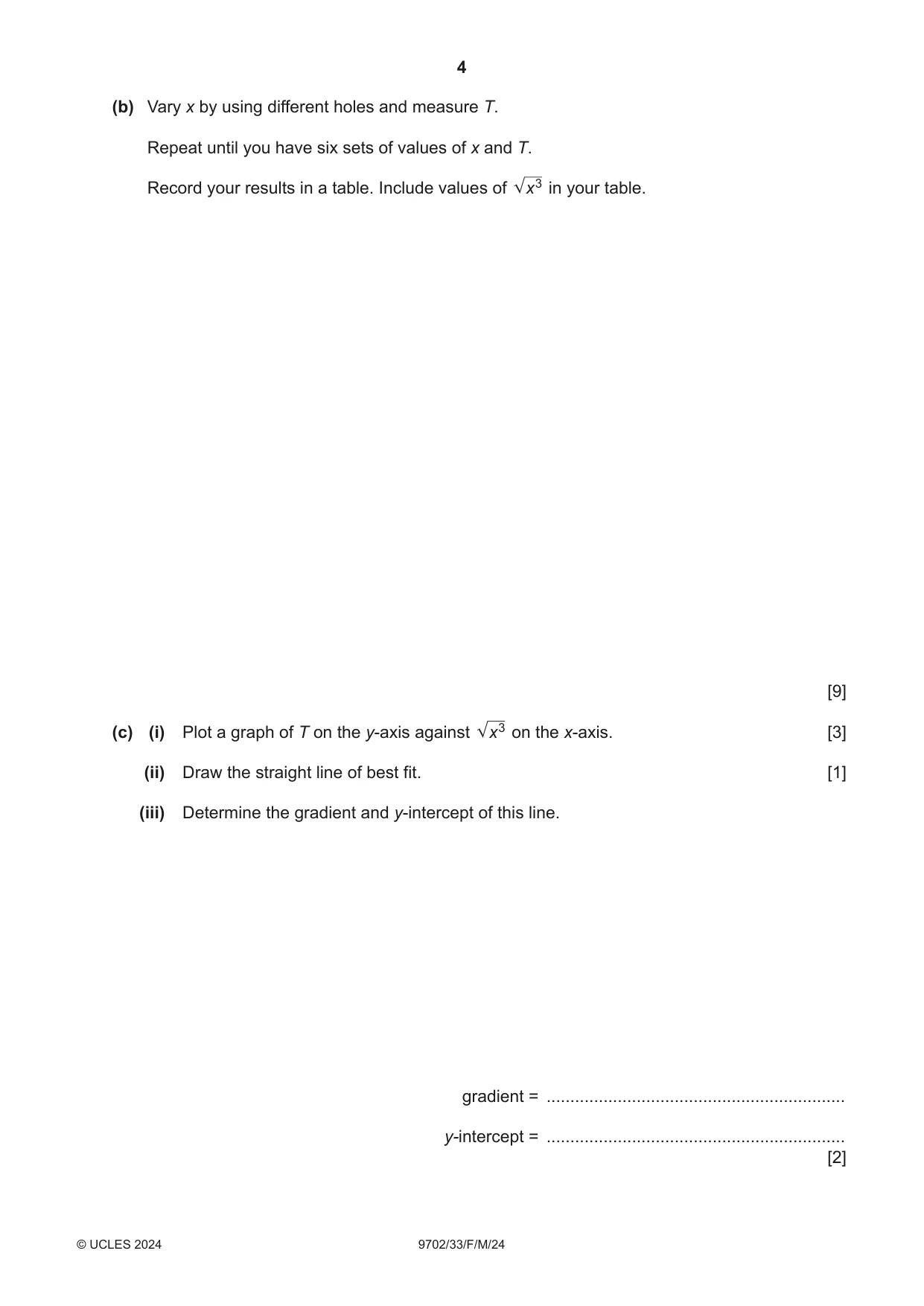 Cambridge A Level Physics 9702 2024 Feb/March Paper 3 · Variant 3 question paper, page 4 of 12