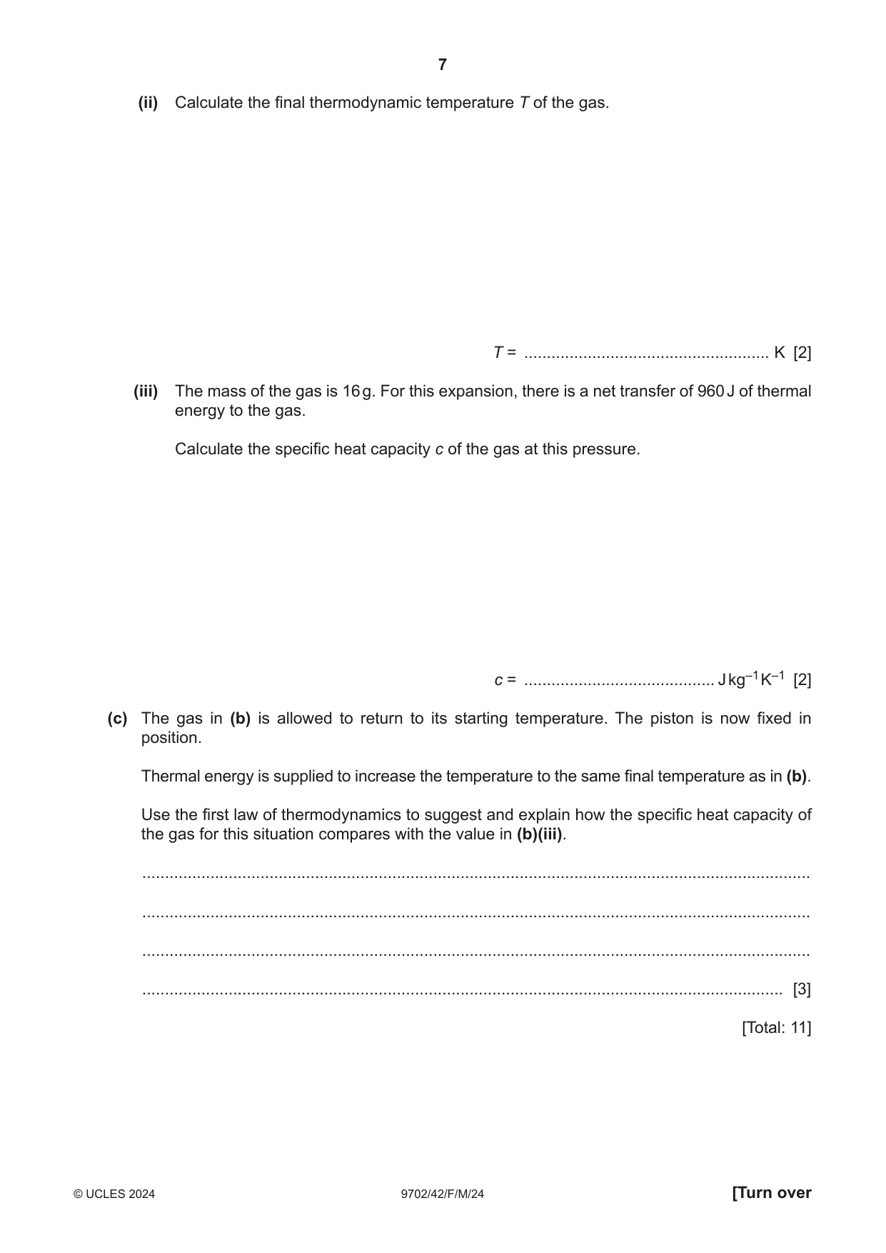 Cambridge A Level Physics 9702 2024 Feb/March Paper 4 · Variant 2 question paper, page 7 of 28