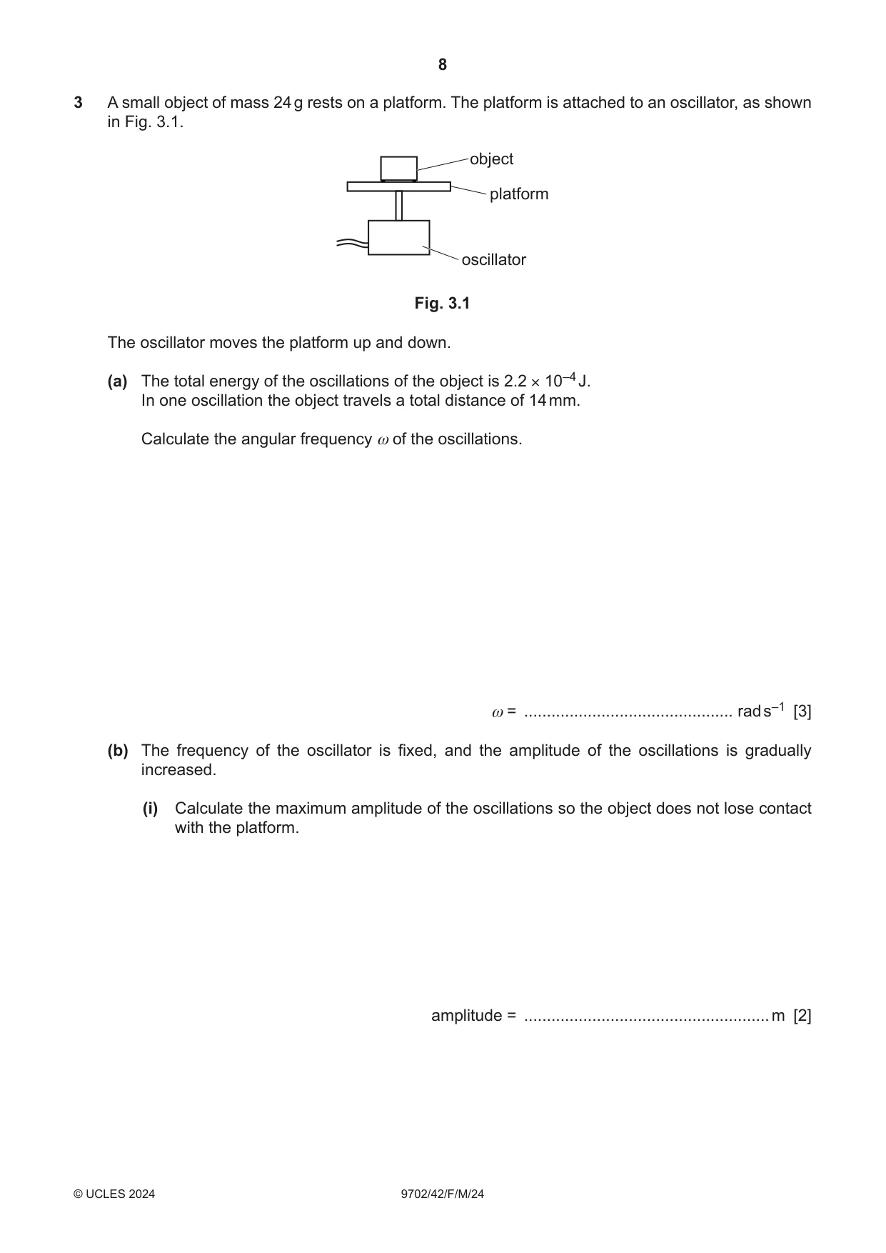 Cambridge A Level Physics 9702 2024 Feb/March Paper 4 · Variant 2 question paper, page 8 of 28