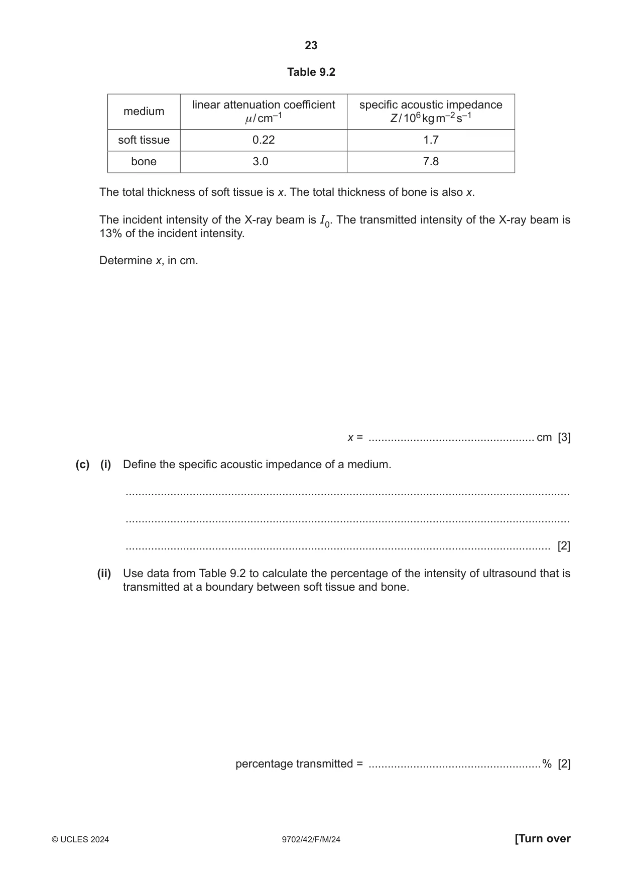 Cambridge A Level Physics 9702 2024 Feb/March Paper 4 · Variant 2 question paper, page 23 of 28