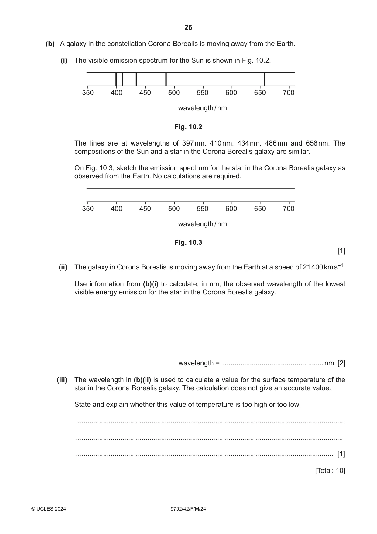Cambridge A Level Physics 9702 2024 Feb/March Paper 4 · Variant 2 question paper, page 26 of 28