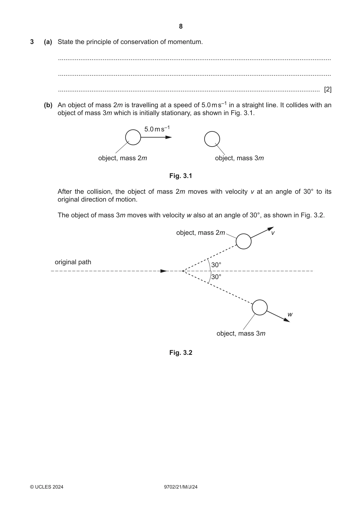 Cambridge A Level Physics 9702 2024 May/June Paper 2 · Variant 1 question paper, page 8 of 20