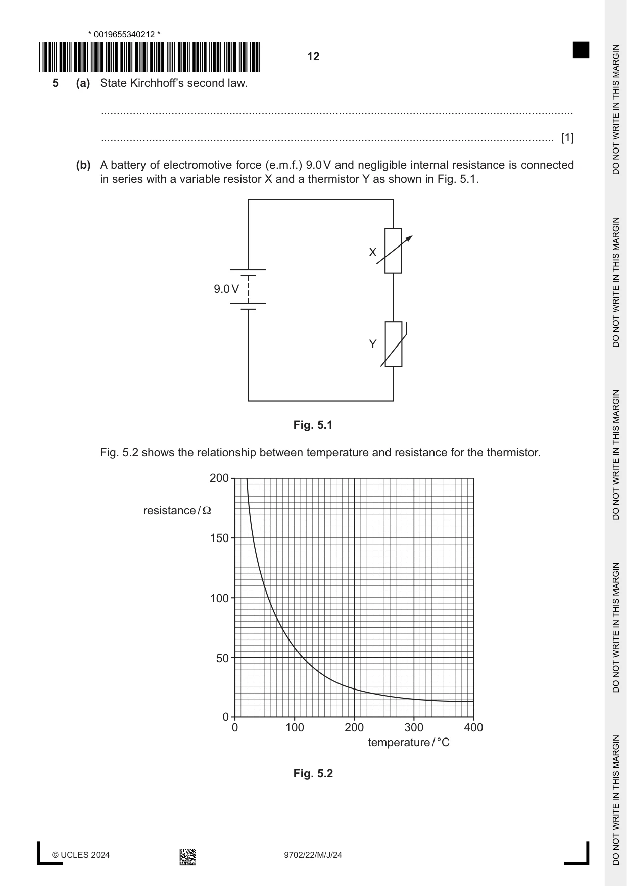 Cambridge A Level Physics 9702 2024 May/June Paper 2 · Variant 2 question paper, page 12 of 16