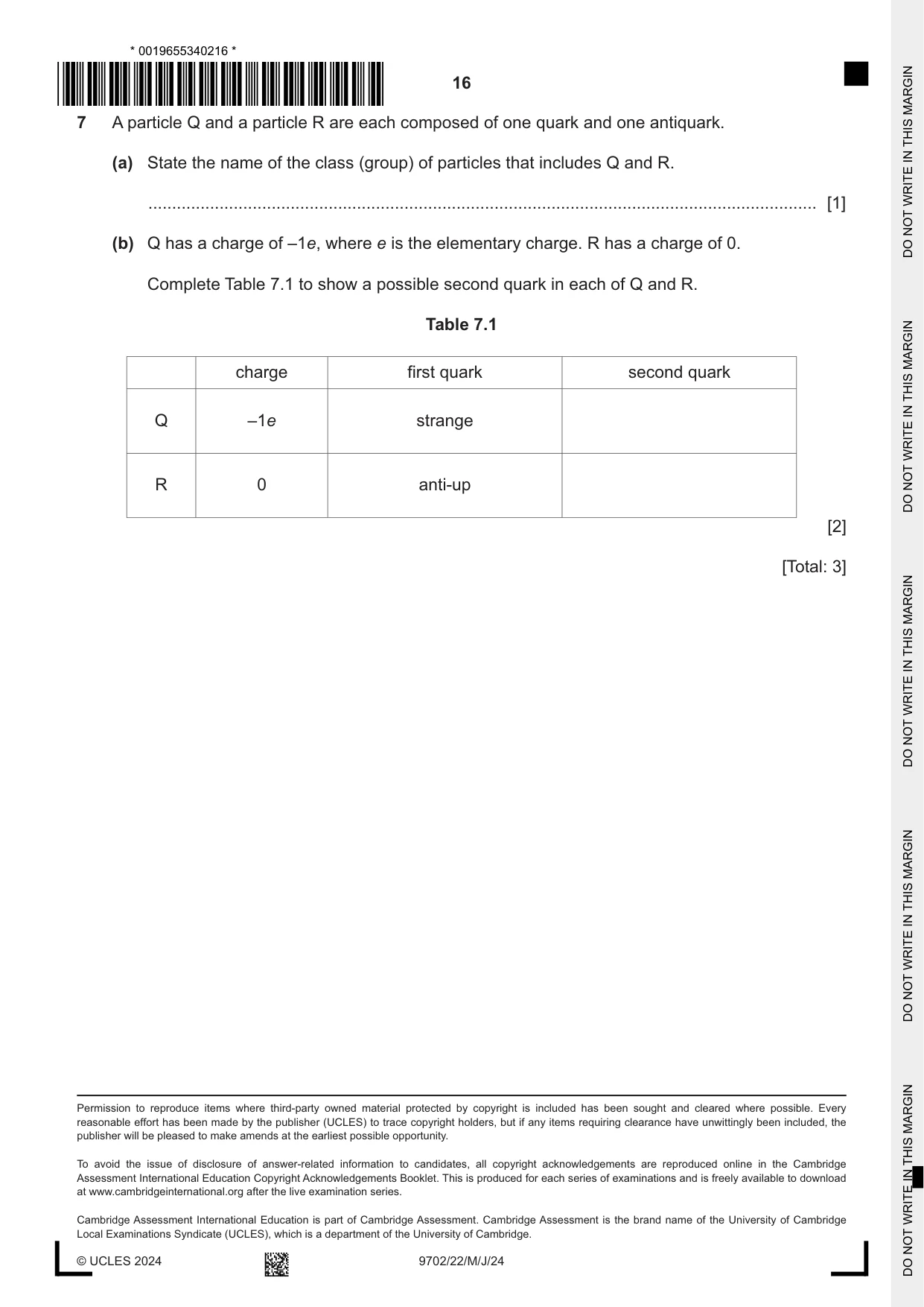 Cambridge A Level Physics 9702 2024 May/June Paper 2 · Variant 2 question paper, page 16 of 16