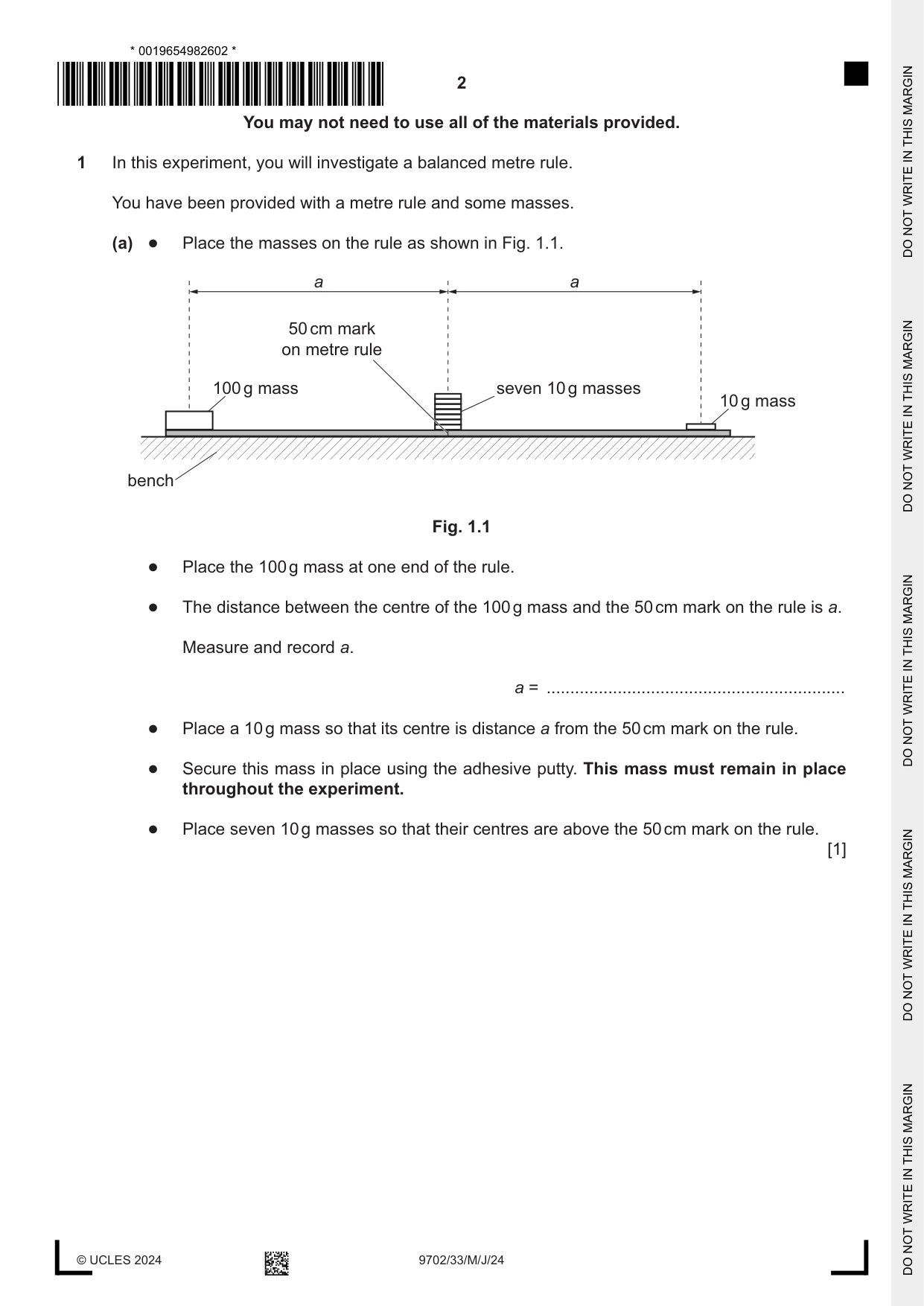 Cambridge A Level Physics 9702 2024 May/June Paper 3 · Variant 3 question paper, page 2 of 12