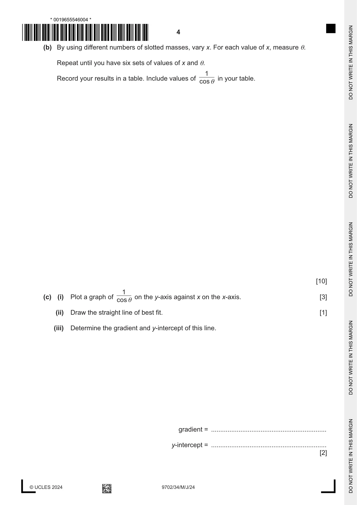 Cambridge A Level Physics 9702 2024 May/June Paper 3 · Variant 4 question paper, page 4 of 12