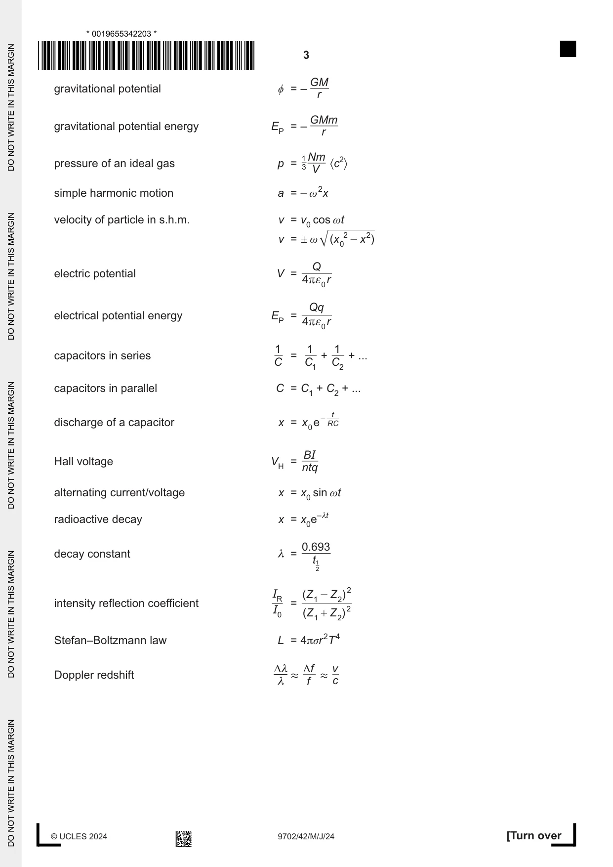 Cambridge A Level Physics 9702 2024 May/June Paper 4 · Variant 2 question paper, page 3 of 24