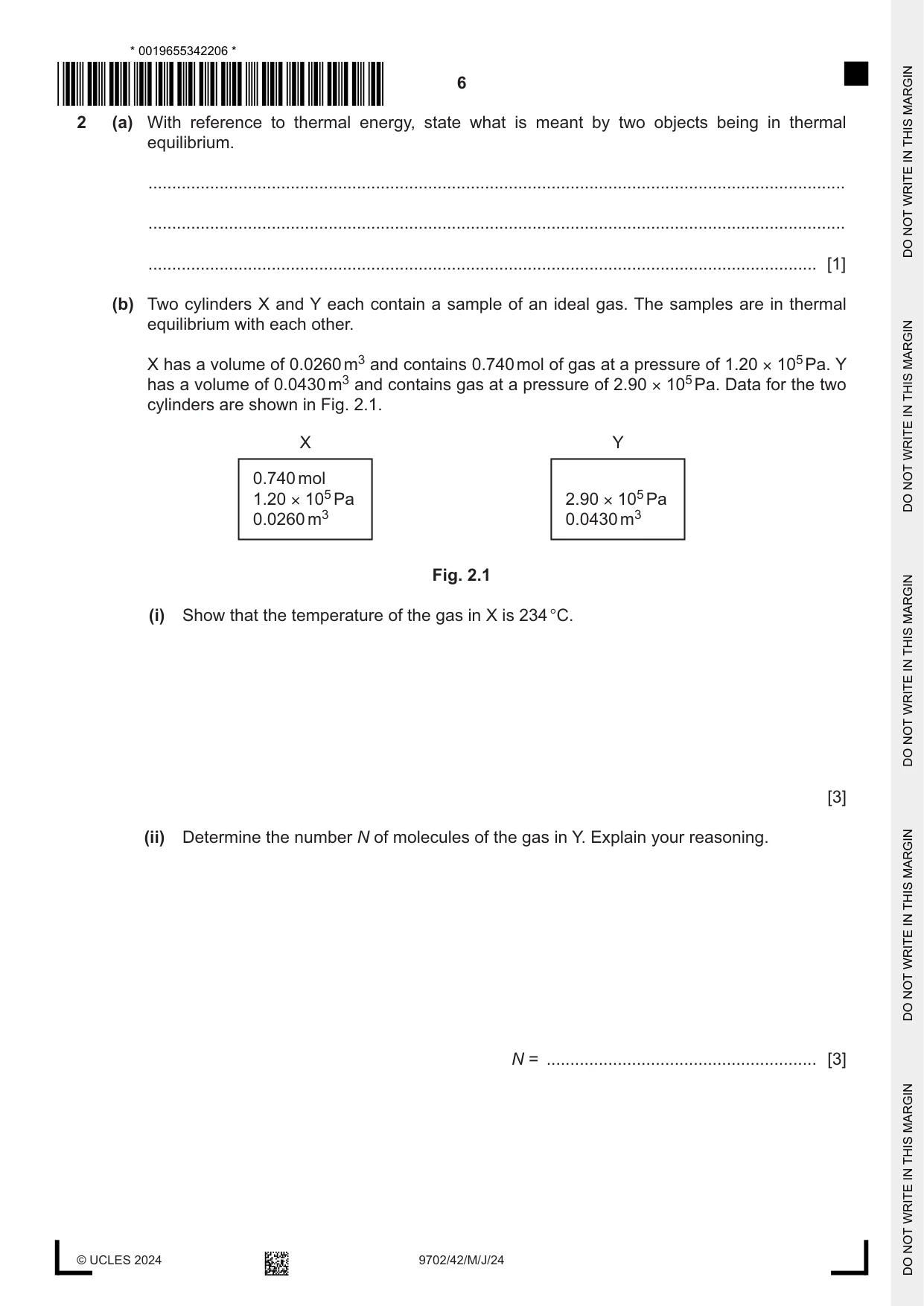 Cambridge A Level Physics 9702 2024 May/June Paper 4 · Variant 2 question paper, page 6 of 24