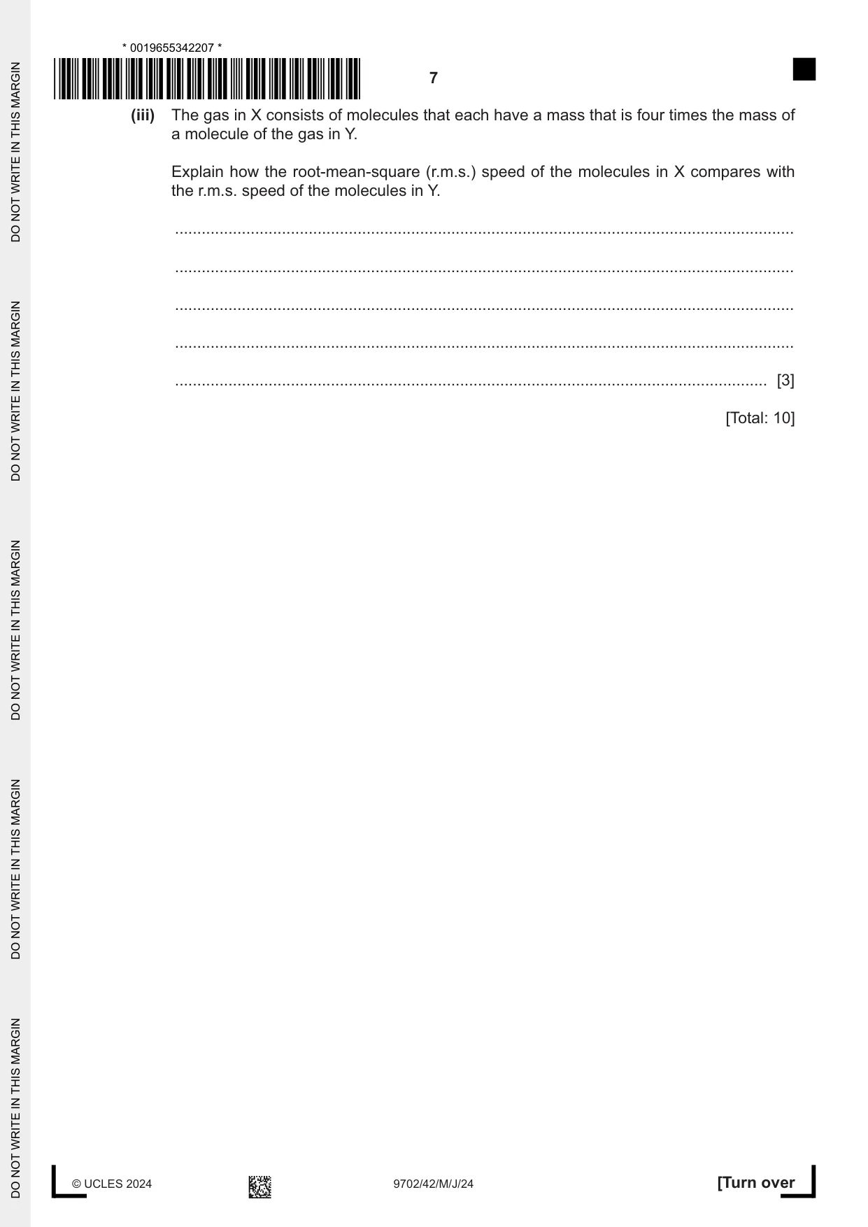 Cambridge A Level Physics 9702 2024 May/June Paper 4 · Variant 2 question paper, page 7 of 24