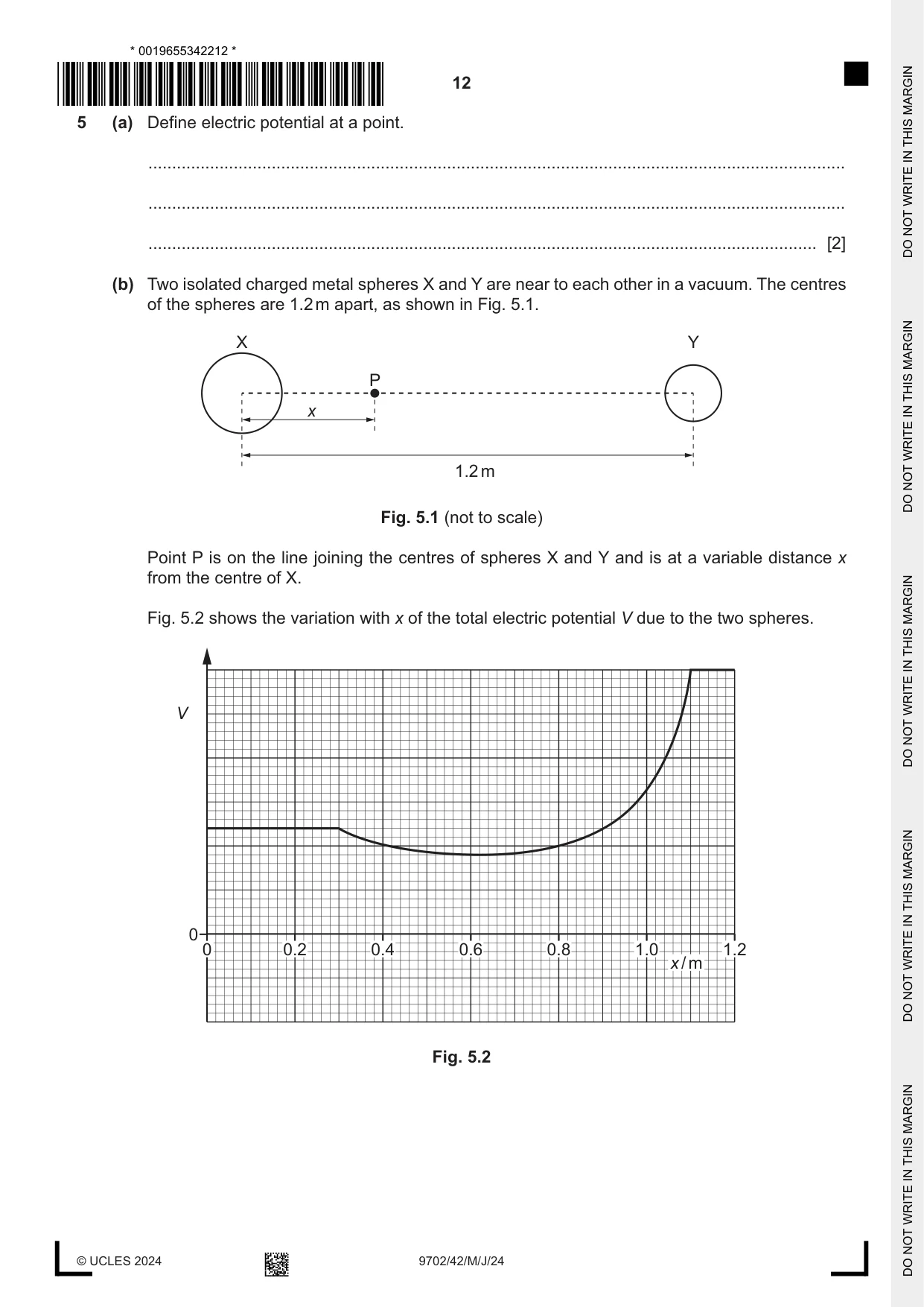 Cambridge A Level Physics 9702 2024 May/June Paper 4 · Variant 2 question paper, page 12 of 24
