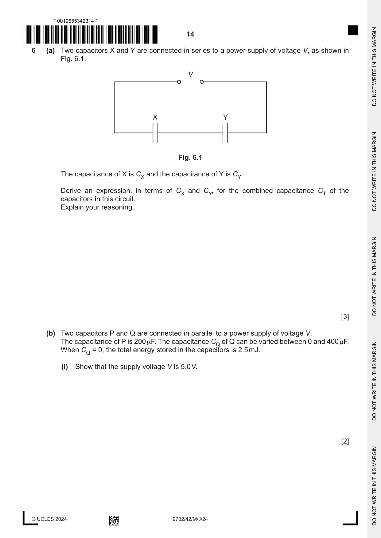 Cambridge A Level Physics 9702 2024 May/June Paper 4 · Variant 2 question paper, page 14 of 24