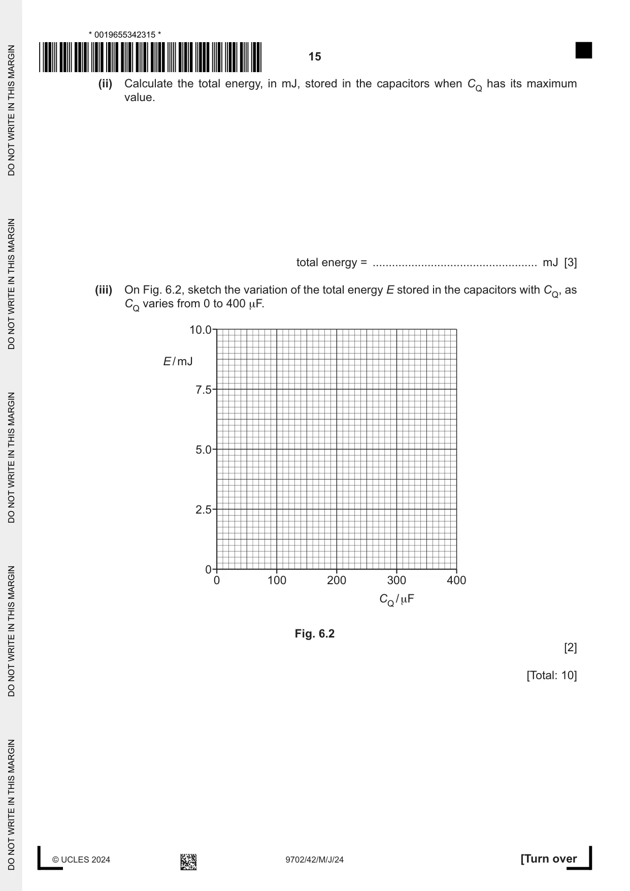 Cambridge A Level Physics 9702 2024 May/June Paper 4 · Variant 2 question paper, page 15 of 24