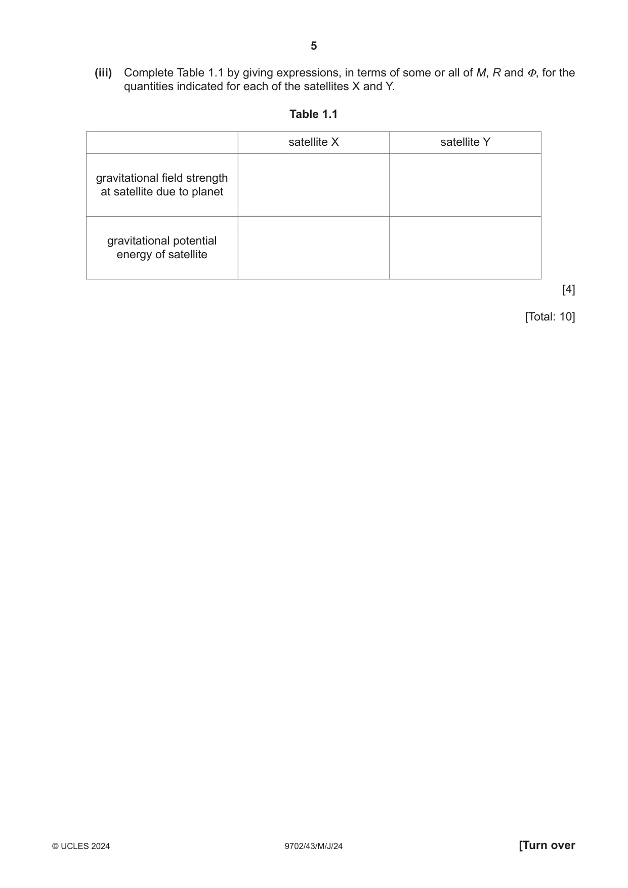 Cambridge A Level Physics 9702 2024 May/June Paper 4 · Variant 3 question paper, page 5 of 24