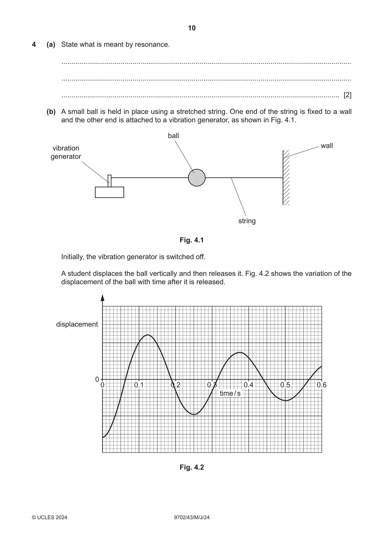 Cambridge A Level Physics 9702 2024 May/June Paper 4 · Variant 3 question paper, page 10 of 24