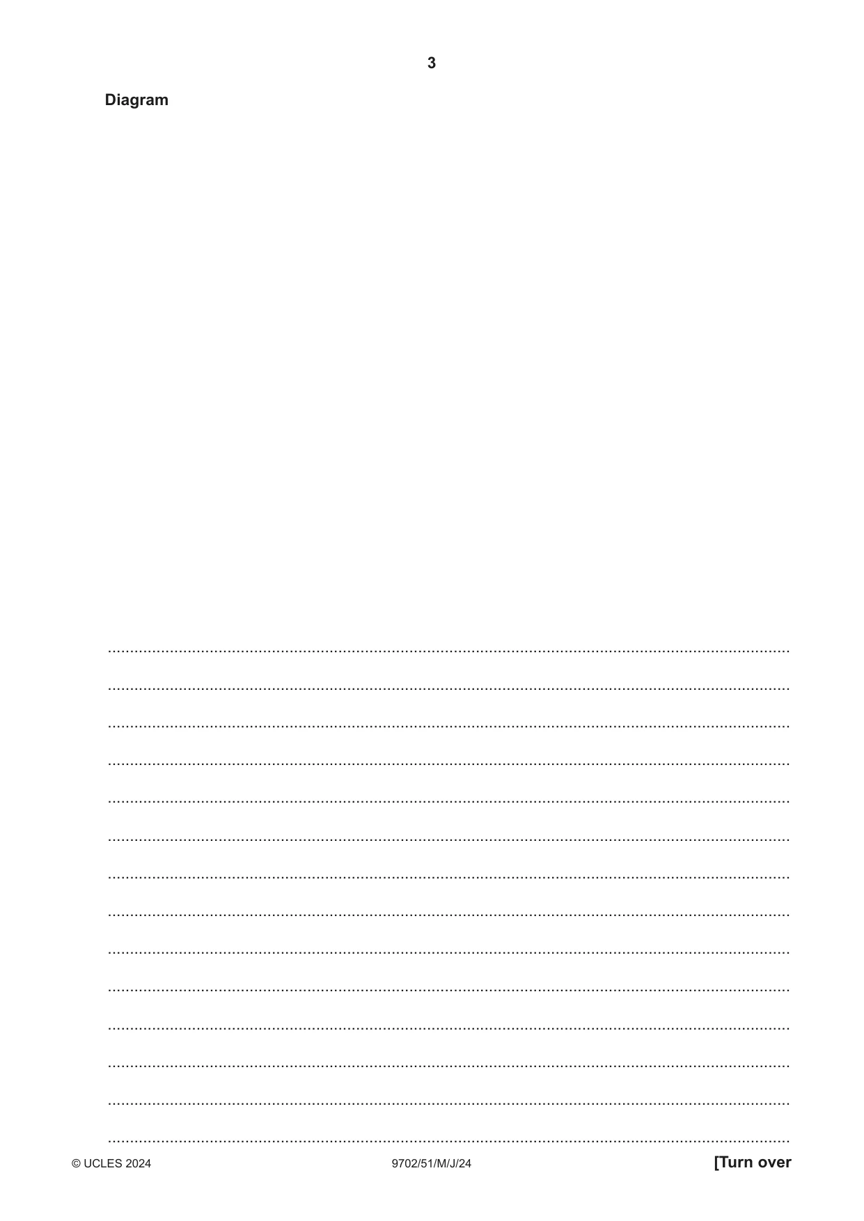 Cambridge A Level Physics 9702 2024 May/June Paper 5 · Variant 1 question paper, page 3 of 8