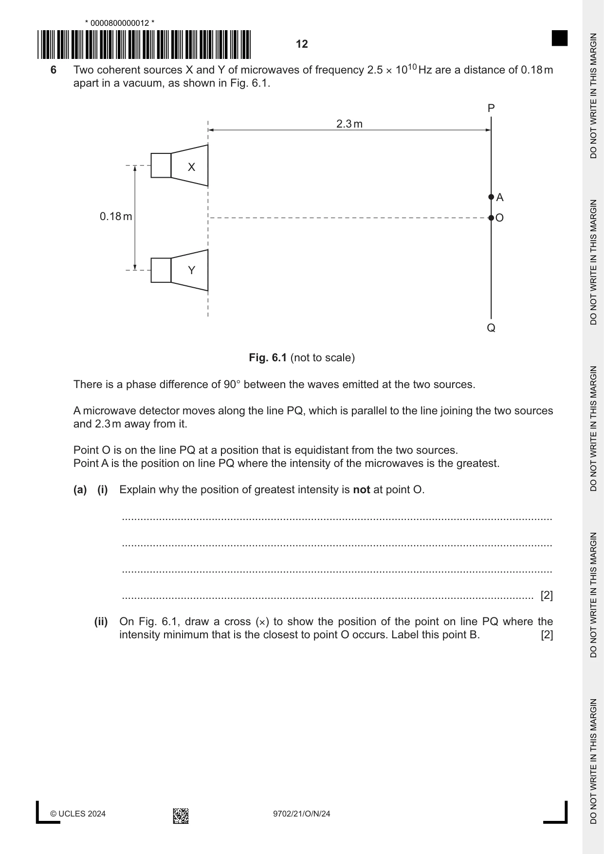 Cambridge A Level Physics 9702 2024 Oct/Nov Paper 2 · Variant 1 question paper, page 12 of 16