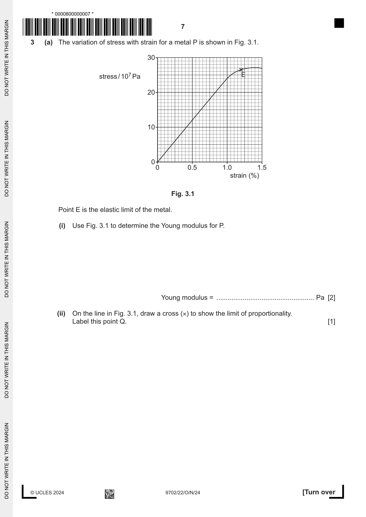 Cambridge A Level Physics 9702 2024 Oct/Nov Paper 2 · Variant 2 question paper, page 7 of 16