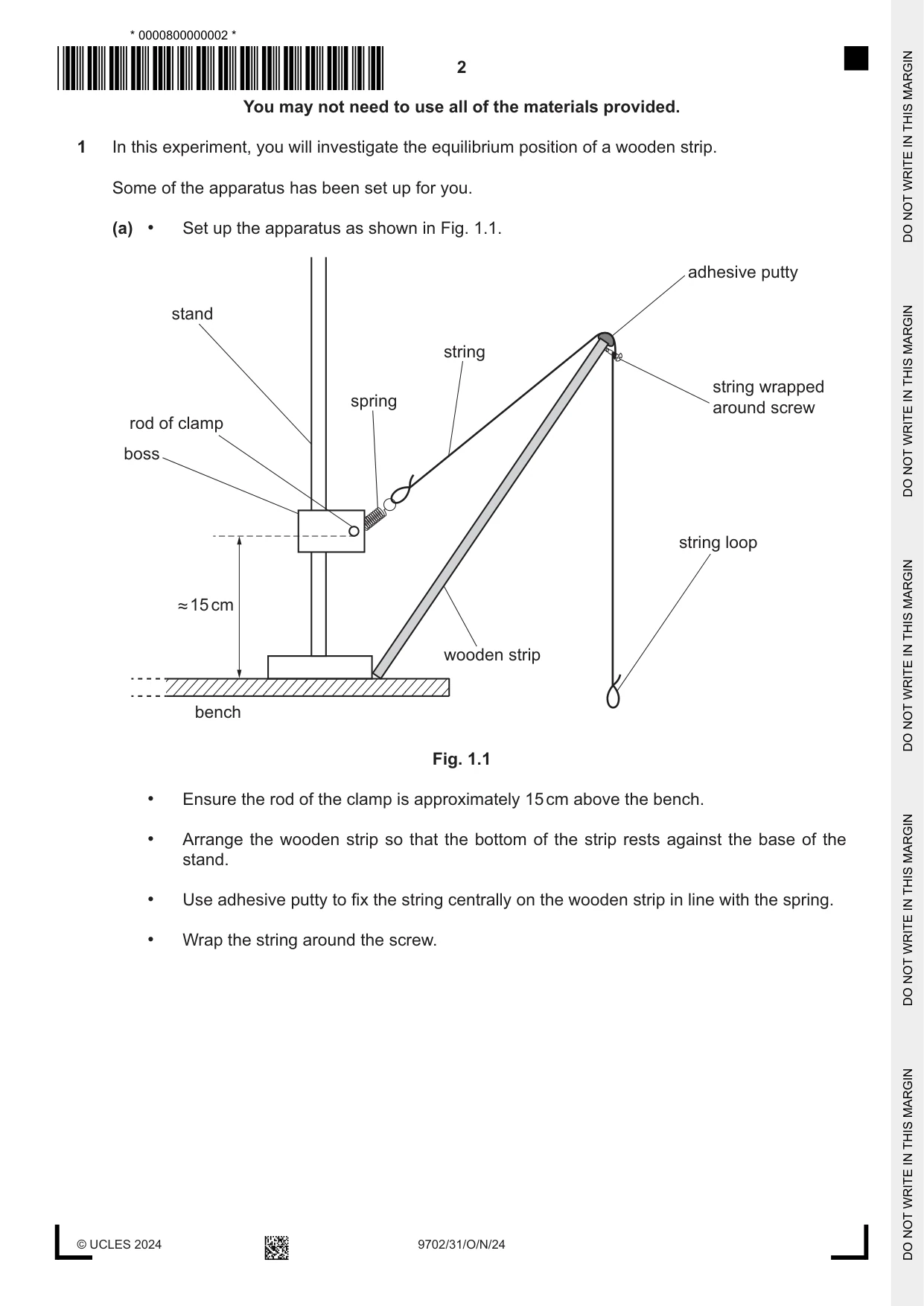 Cambridge A Level Physics 9702 2024 Oct/Nov Paper 3 · Variant 1 question paper, page 2 of 16