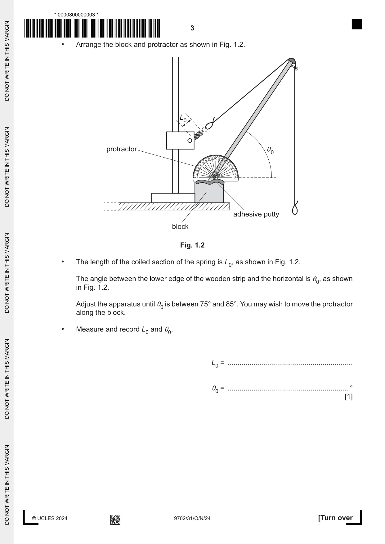 Cambridge A Level Physics 9702 2024 Oct/Nov Paper 3 · Variant 1 question paper, page 3 of 16