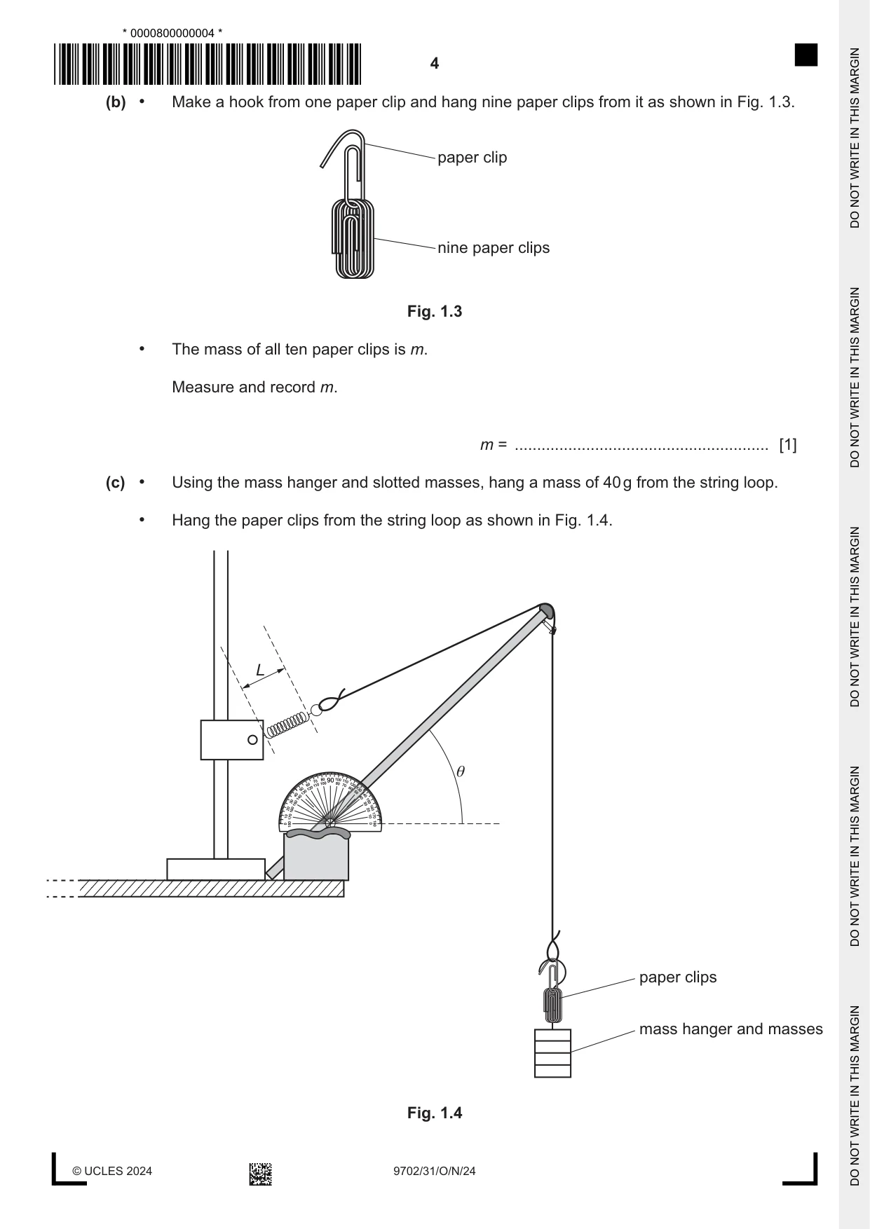Cambridge A Level Physics 9702 2024 Oct/Nov Paper 3 · Variant 1 question paper, page 4 of 16