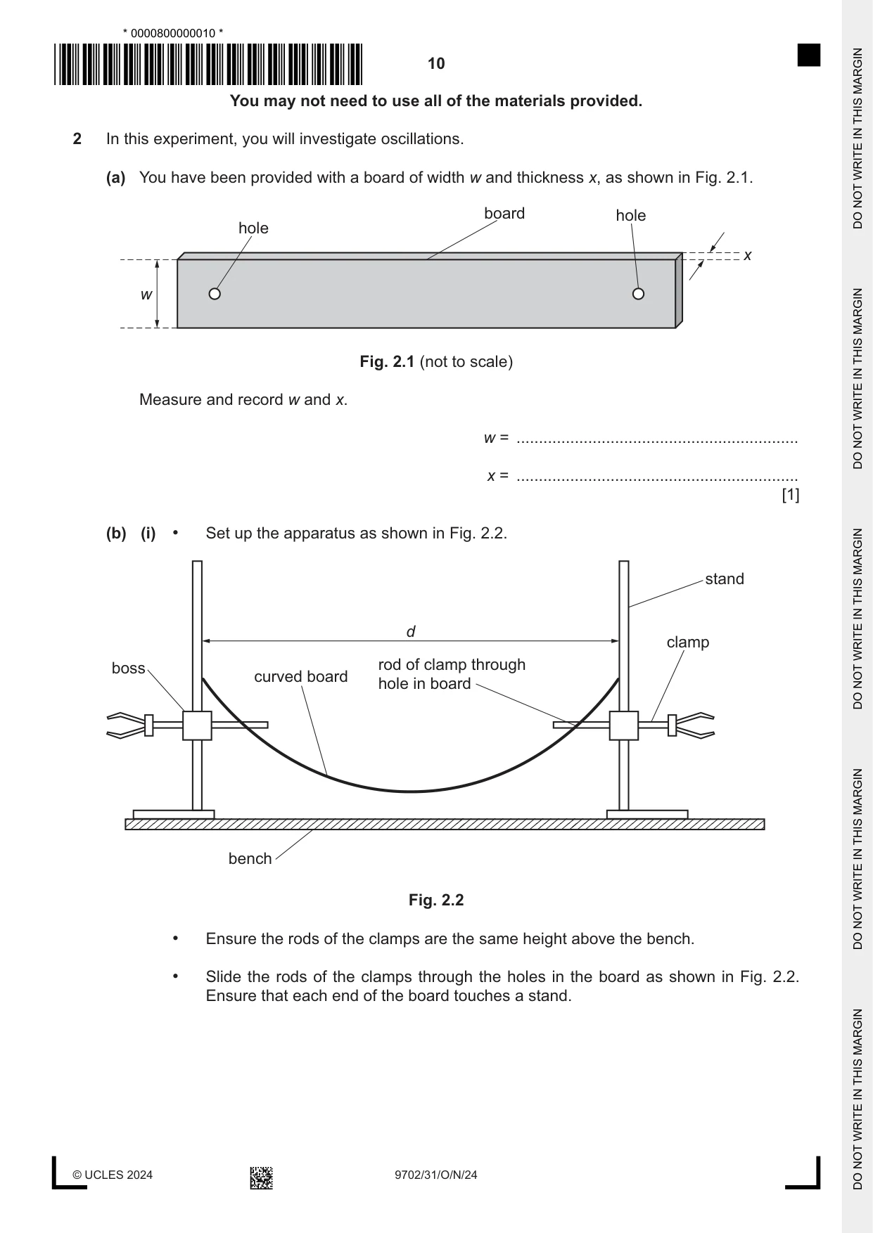 Cambridge A Level Physics 9702 2024 Oct/Nov Paper 3 · Variant 1 question paper, page 10 of 16