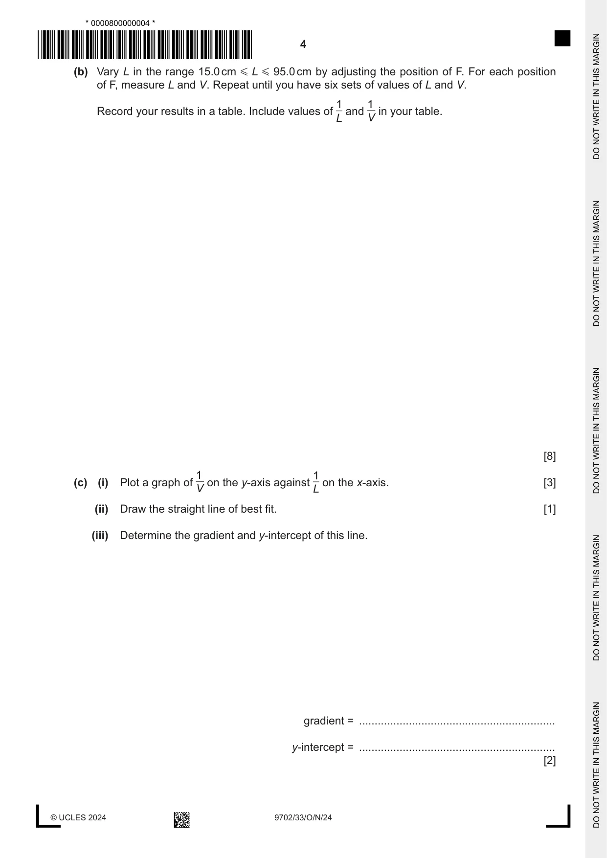 Cambridge A Level Physics 9702 2024 Oct/Nov Paper 3 · Variant 3 question paper, page 4 of 12