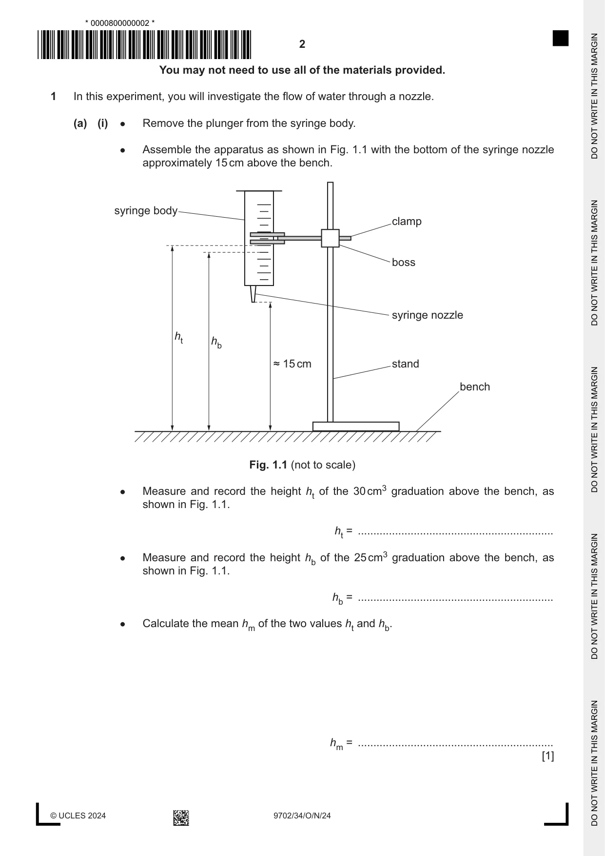 Cambridge A Level Physics 9702 2024 Oct/Nov Paper 3 · Variant 4 question paper, page 2 of 12