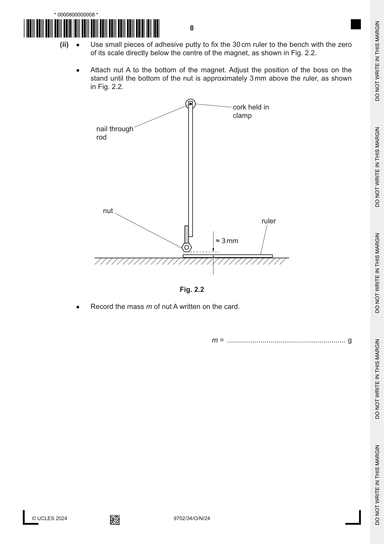 Cambridge A Level Physics 9702 2024 Oct/Nov Paper 3 · Variant 4 question paper, page 8 of 12