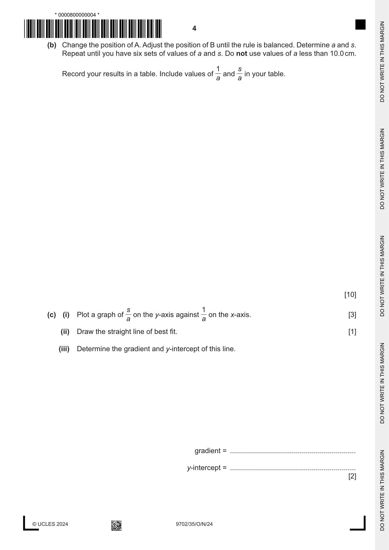 Cambridge A Level Physics 9702 2024 Oct/Nov Paper 3 · Variant 5 question paper, page 4 of 12