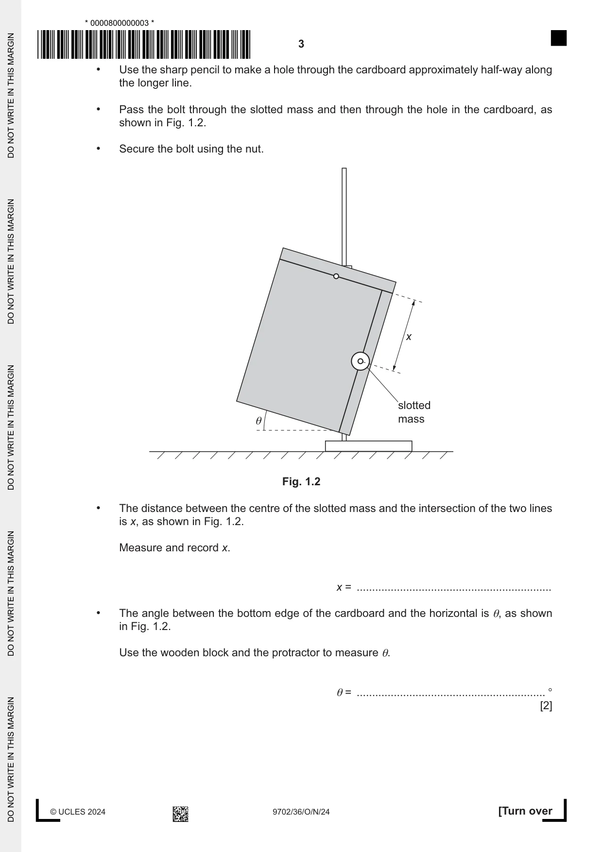 Cambridge A Level Physics 9702 2024 Oct/Nov Paper 3 · Variant 6 question paper, page 3 of 12