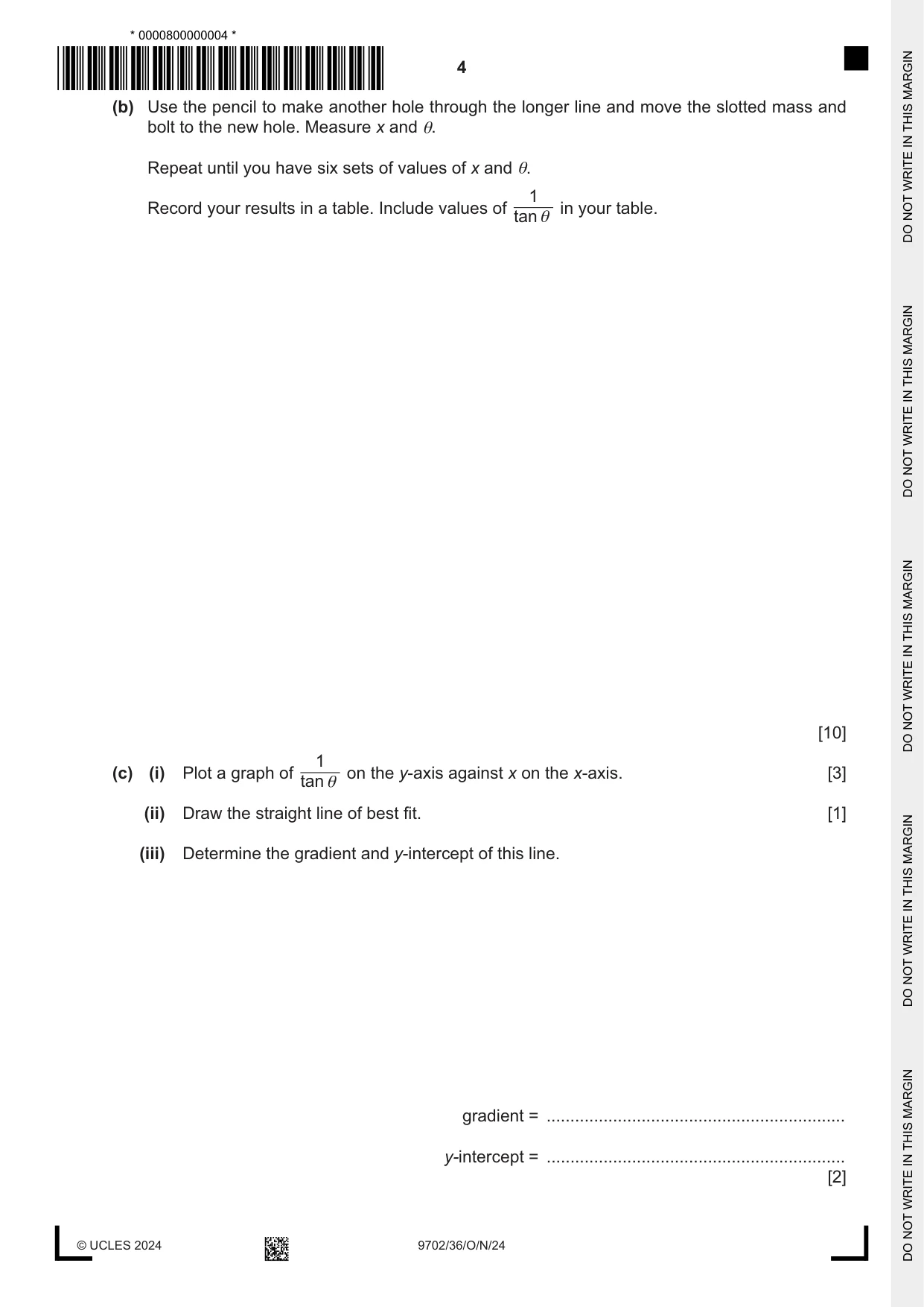 Cambridge A Level Physics 9702 2024 Oct/Nov Paper 3 · Variant 6 question paper, page 4 of 12